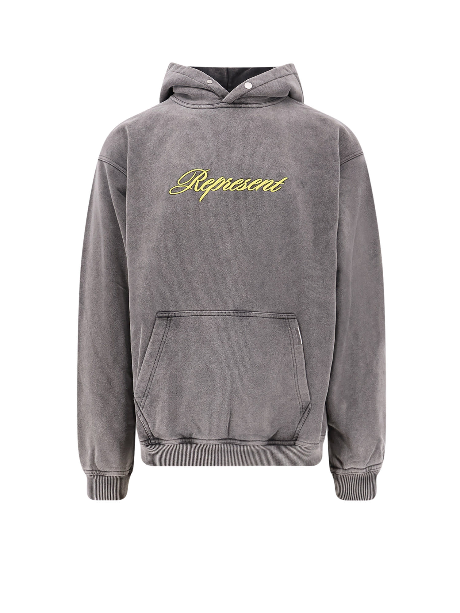 Represent Hooded Cotton Sweatshirt Kangaroo Pocket In Purple