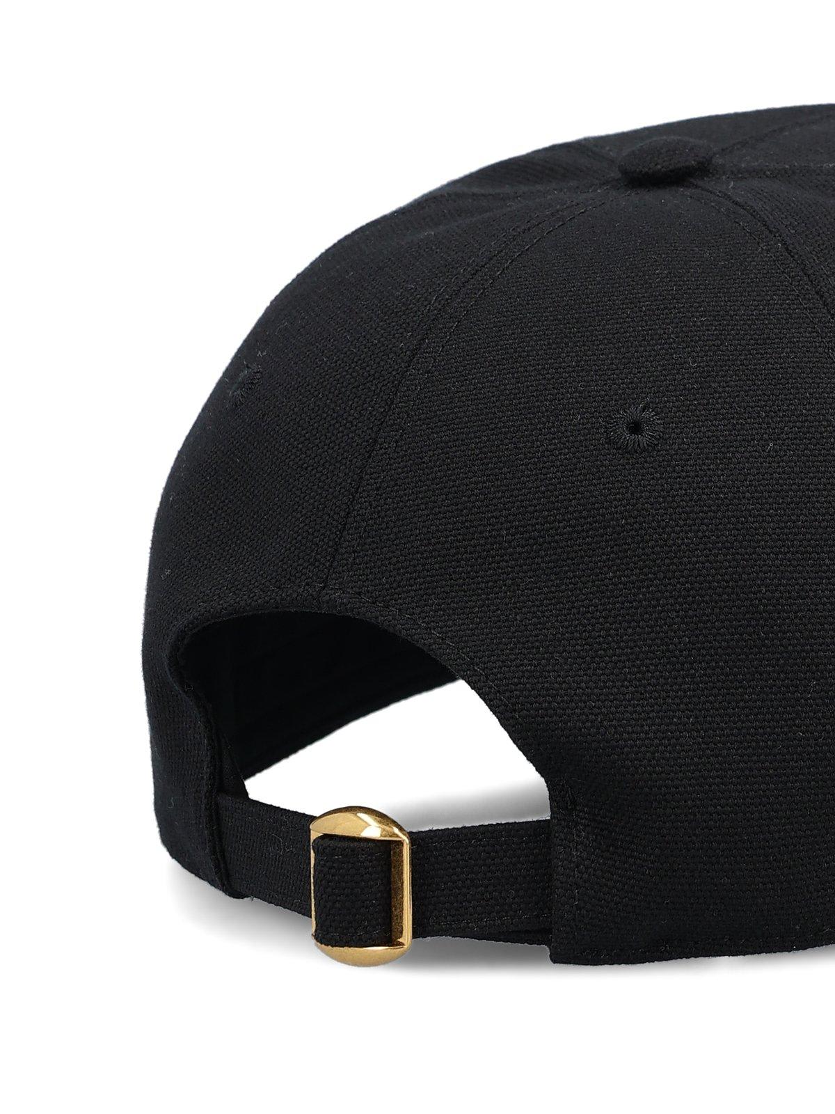 Valentino Garavani Black Baseball Cap With Butter Logo In Adjustable Cotton Women In Black