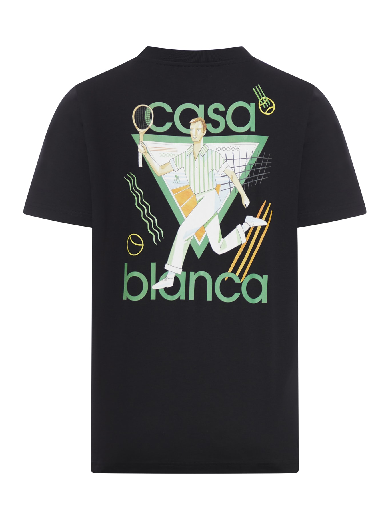 Shop Casablanca Le Jeu Printed Unisex T-shirt In Black Le Jeu