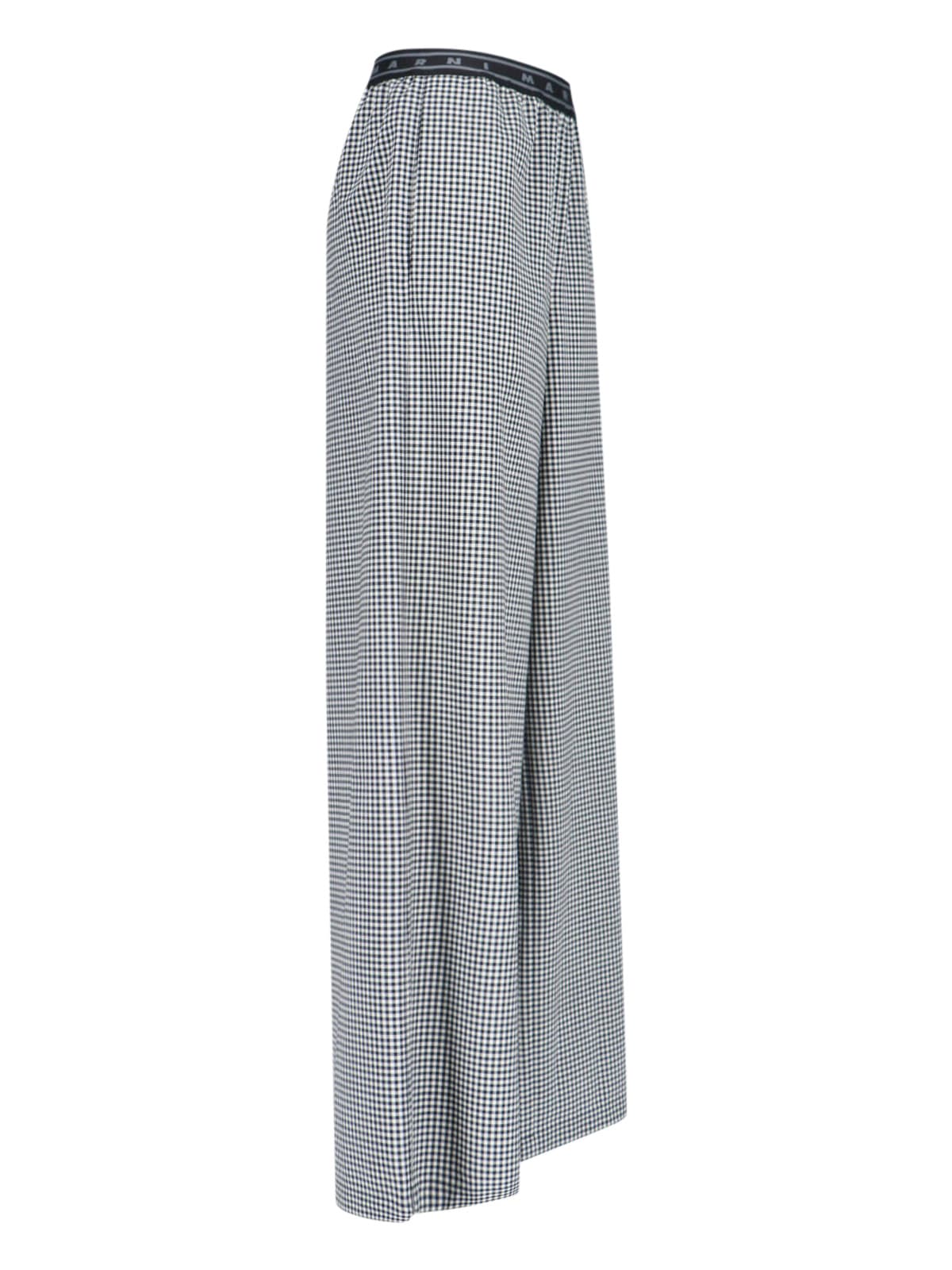 Marni Plaid Palazzo Pants In Black