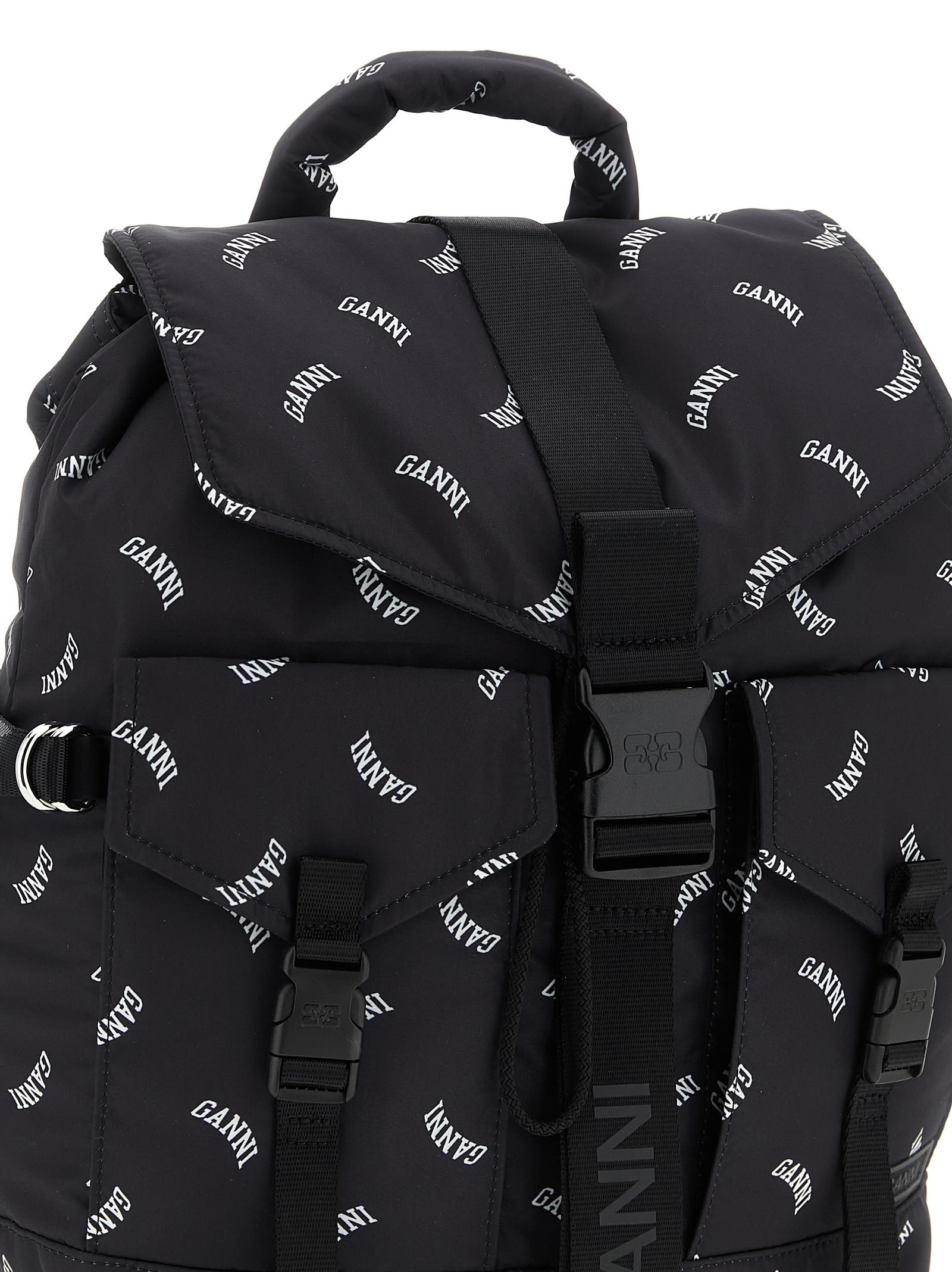 Ganni Re-tech Backpack In Black