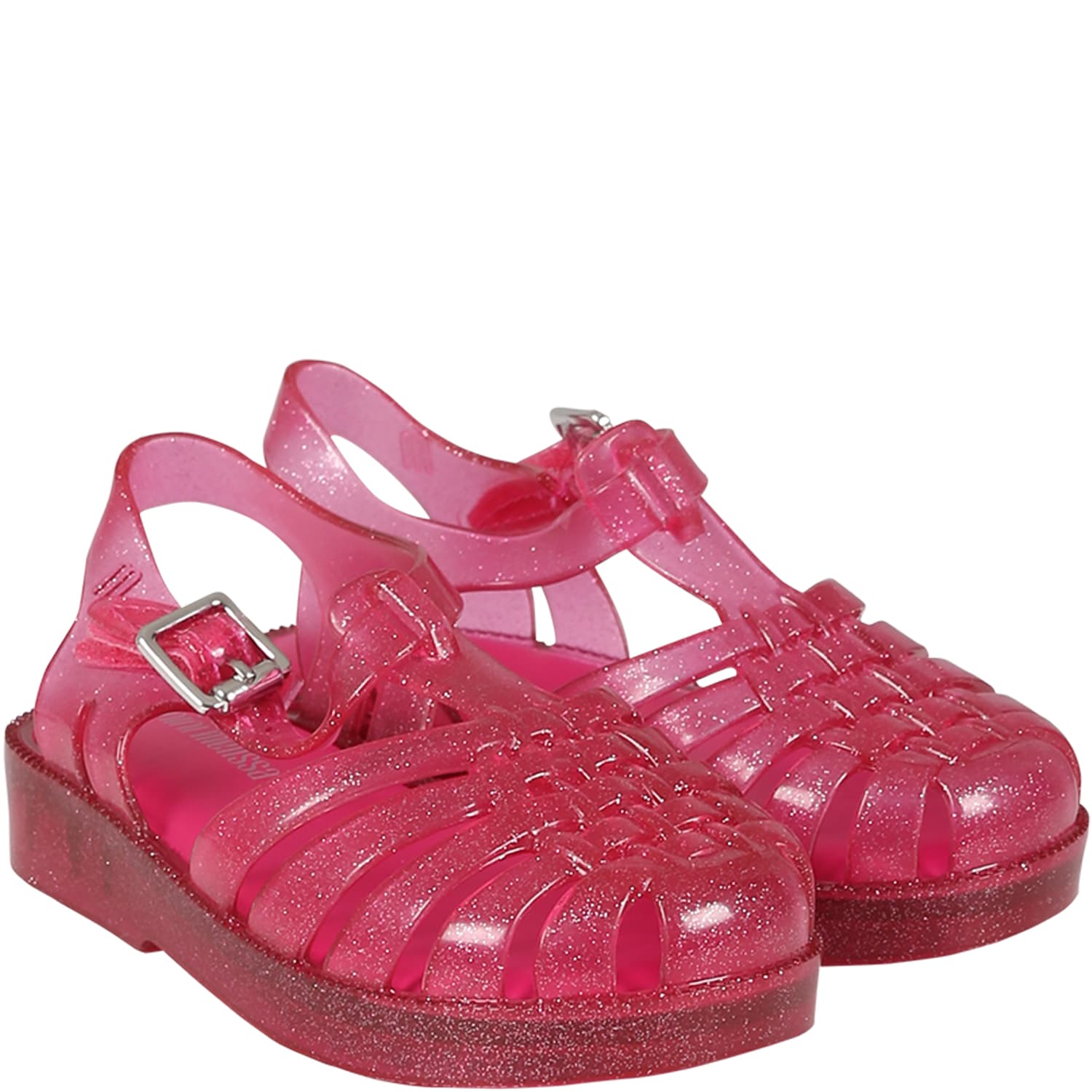 Shop Melissa Fuchsia Sandals For Girl With Logo