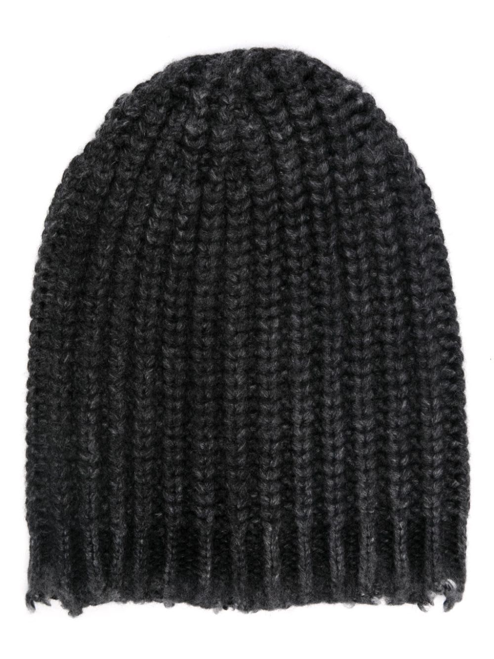 Corn Cob Stitch Hat With Destroyed Effect