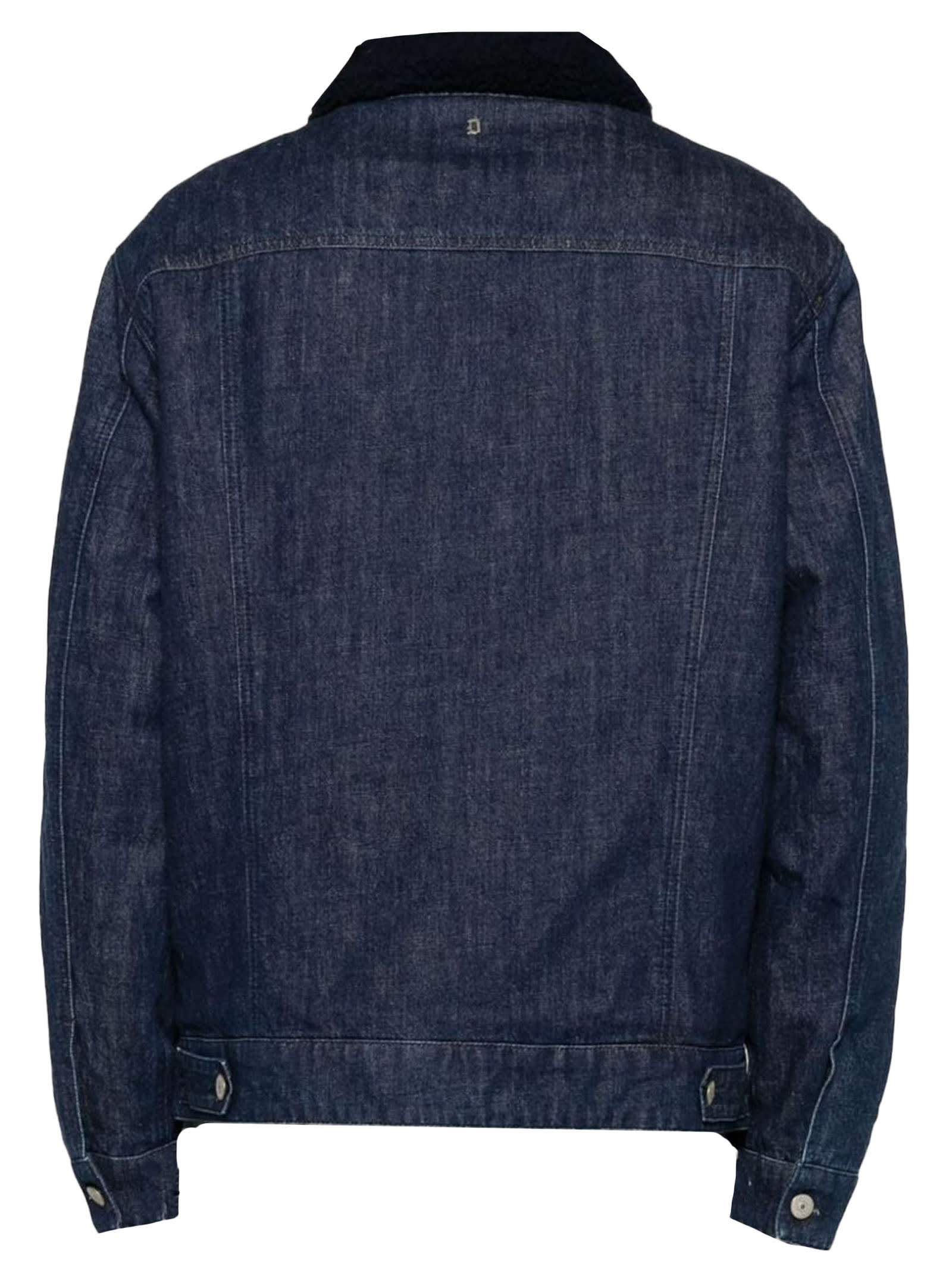 Shop Dondup Blue Cotton Denim Jacket