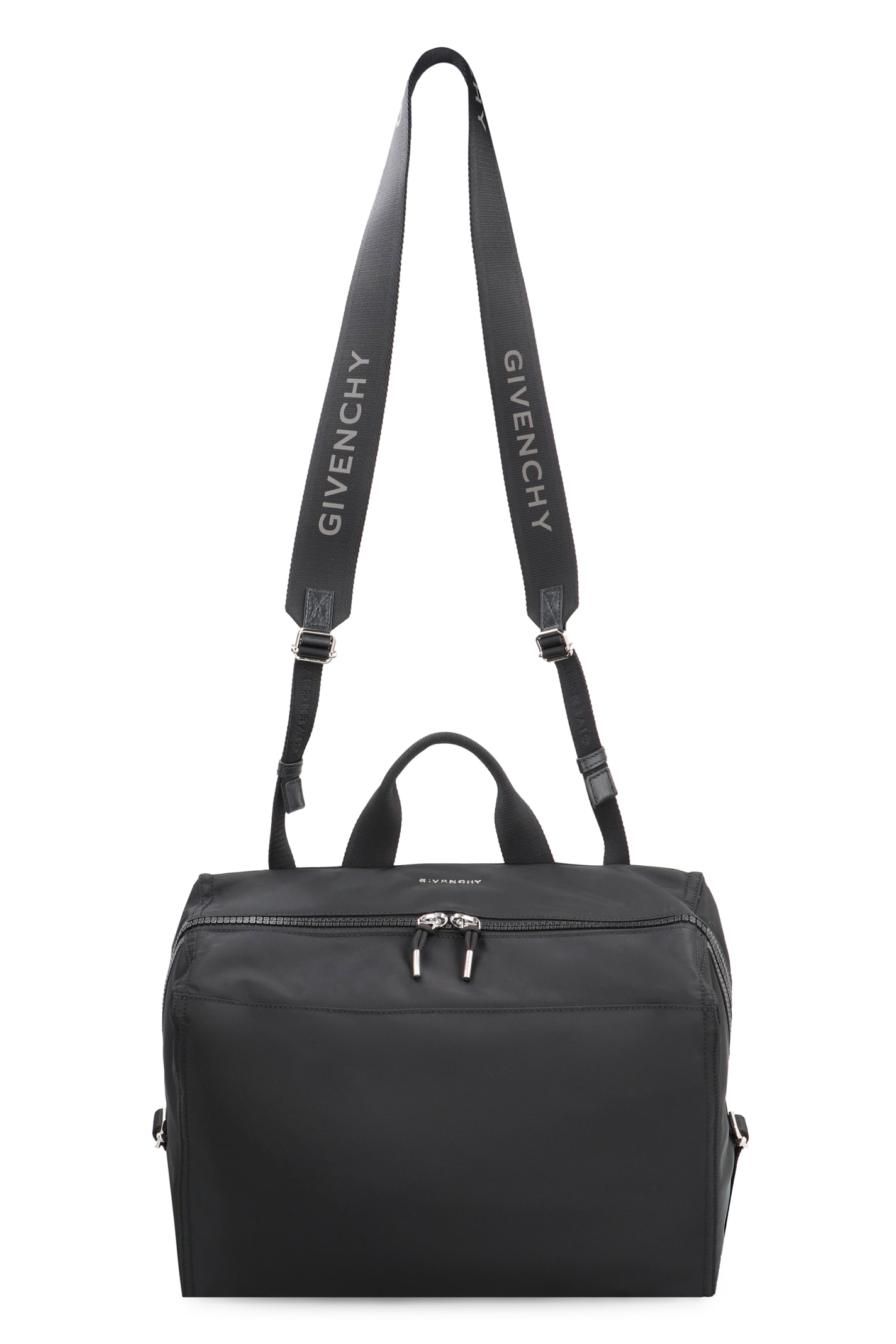 Shop Givenchy Medium Pandora Nylon Messenger Bag In Black
