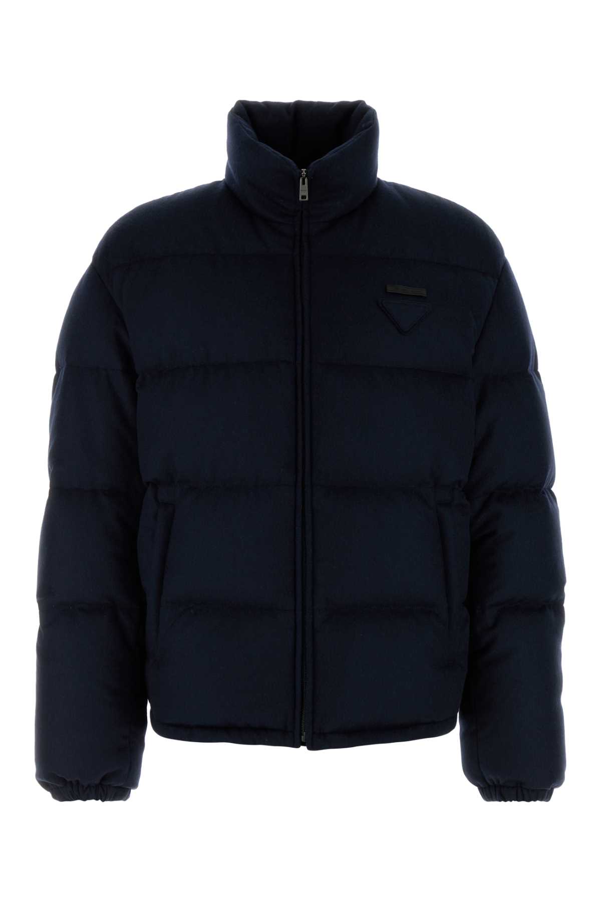 Prada Navy Blue Cashmere Down Jacket