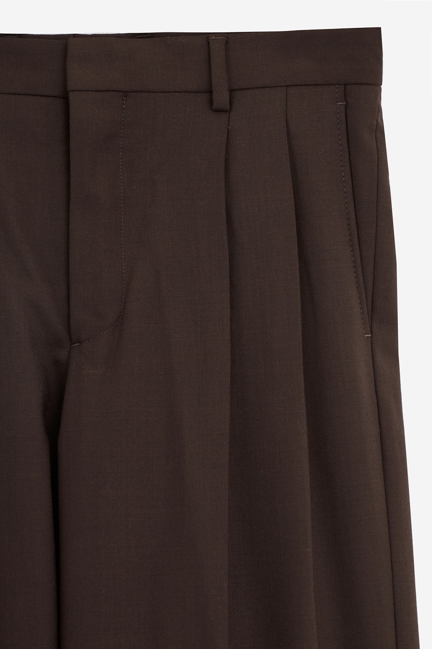 Shop Sunflower Wide Pleated Pants In Brown