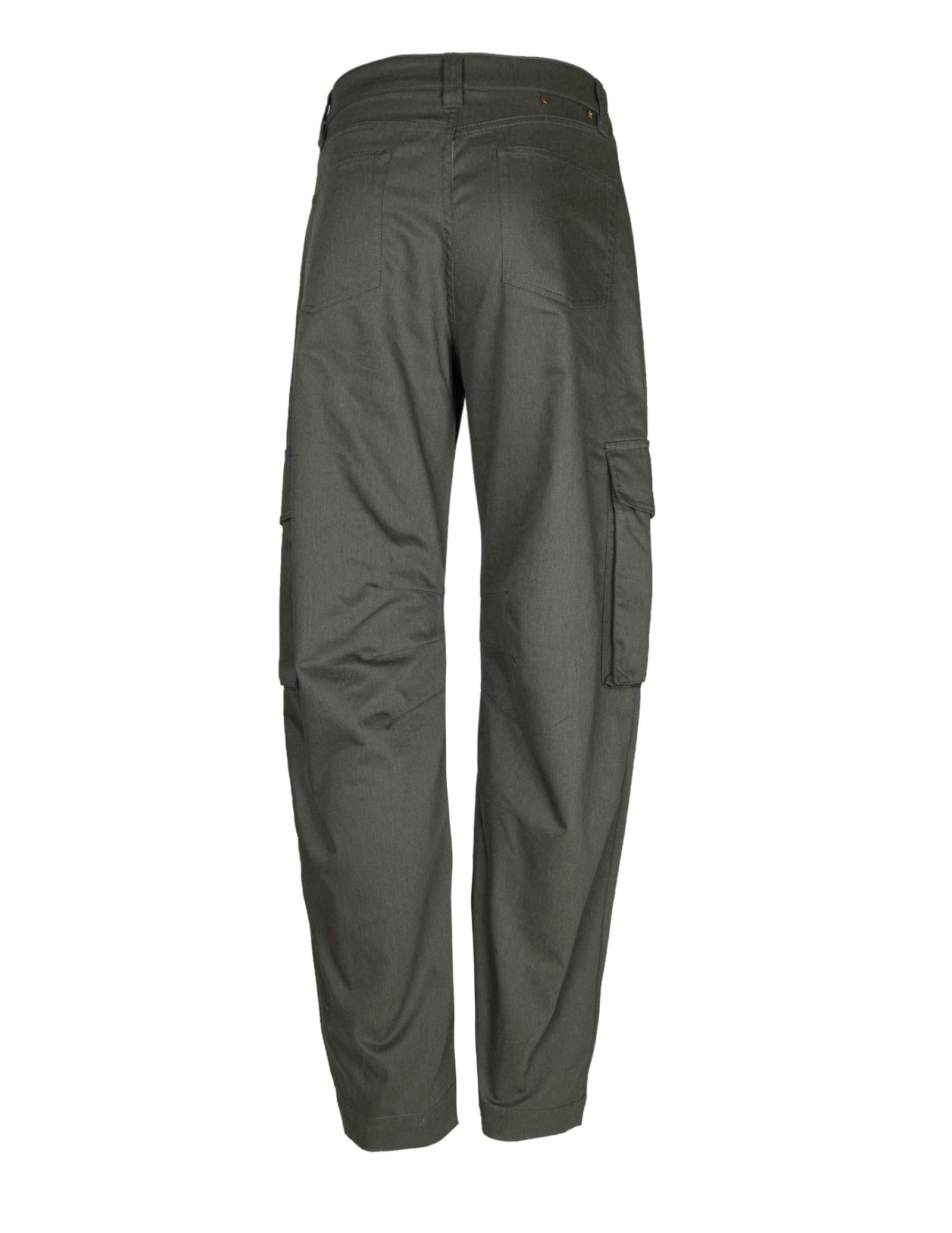 Shop Golden Goose Green Cotton Cargo Pants