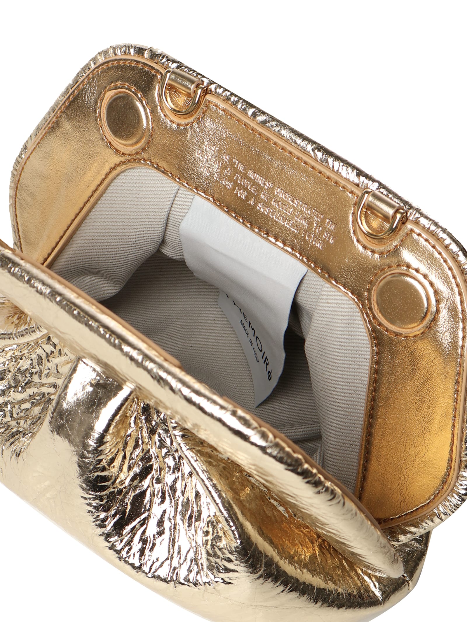 Themoirè Gea Clutch Pineapple Leather In Golden