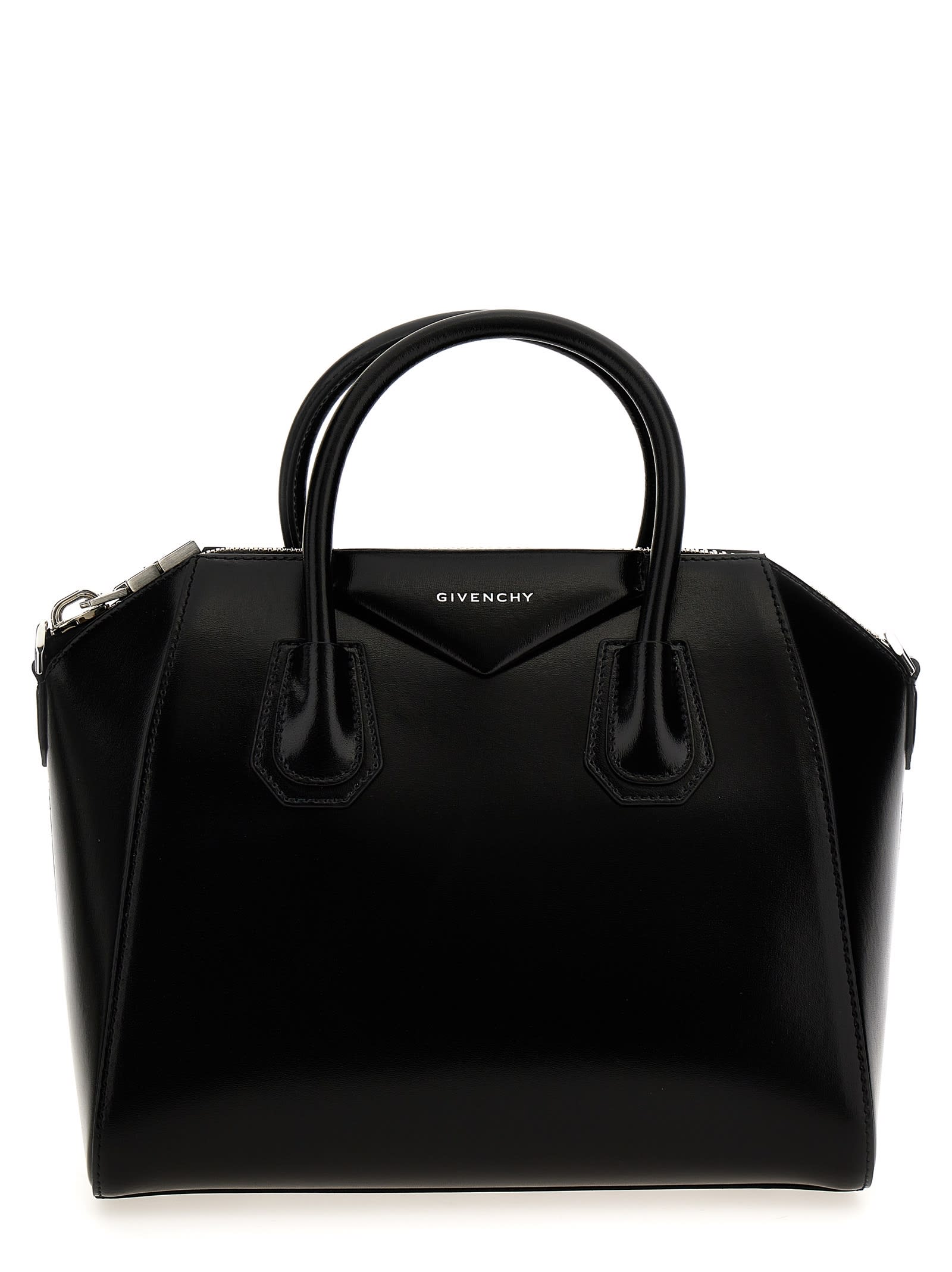 Shop Givenchy Antigona Small Handbag In Black