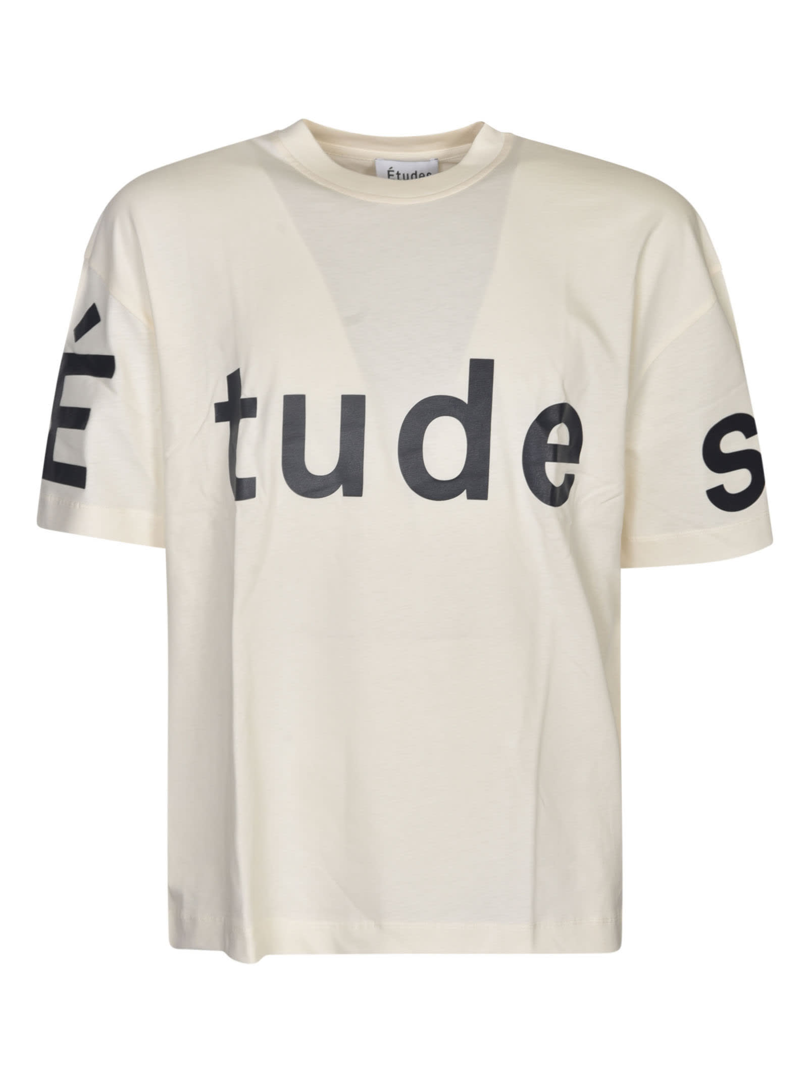 Etudes Studio Chest Logo T-shirt In Cream