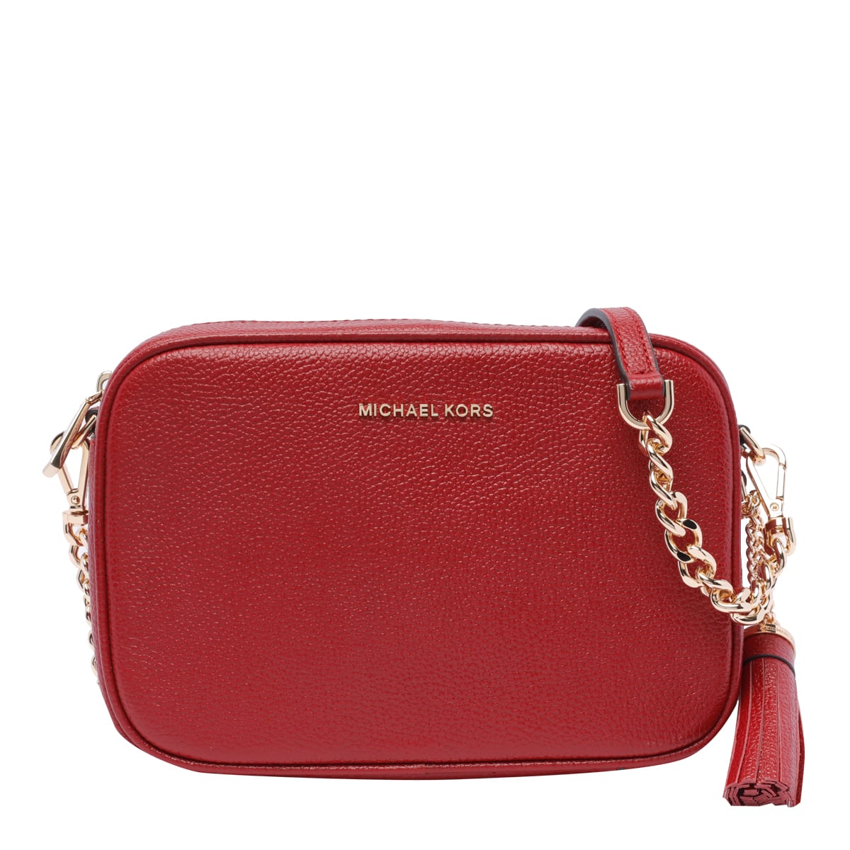 Shop Michael Michael Kors Jetset Crossbody Bag In Red