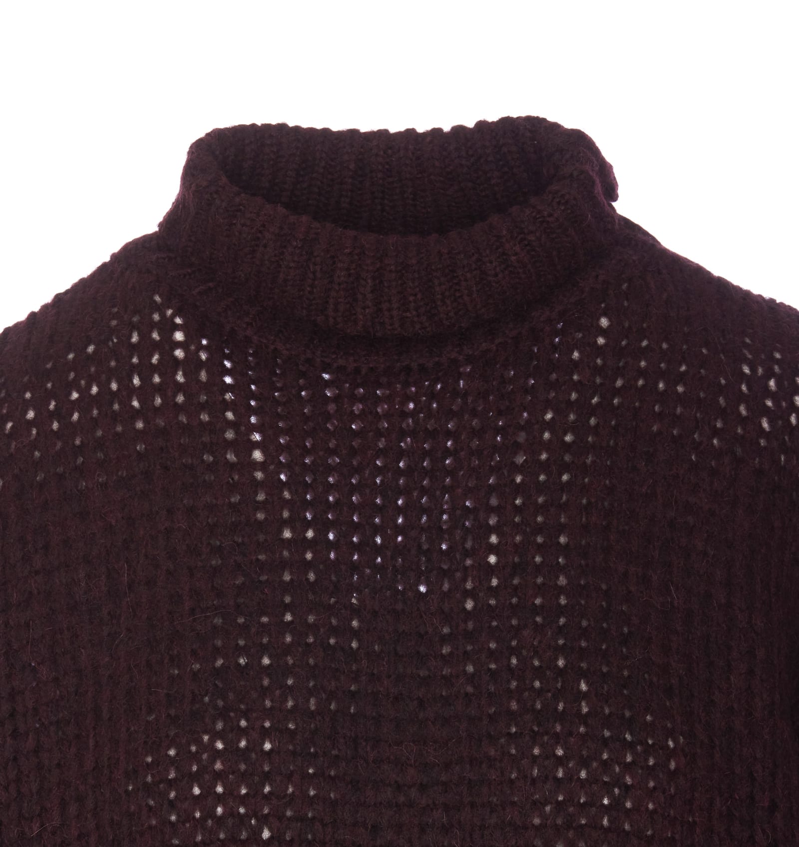 Shop Roberto Collina Turtleneck Sweater In Bordeaux