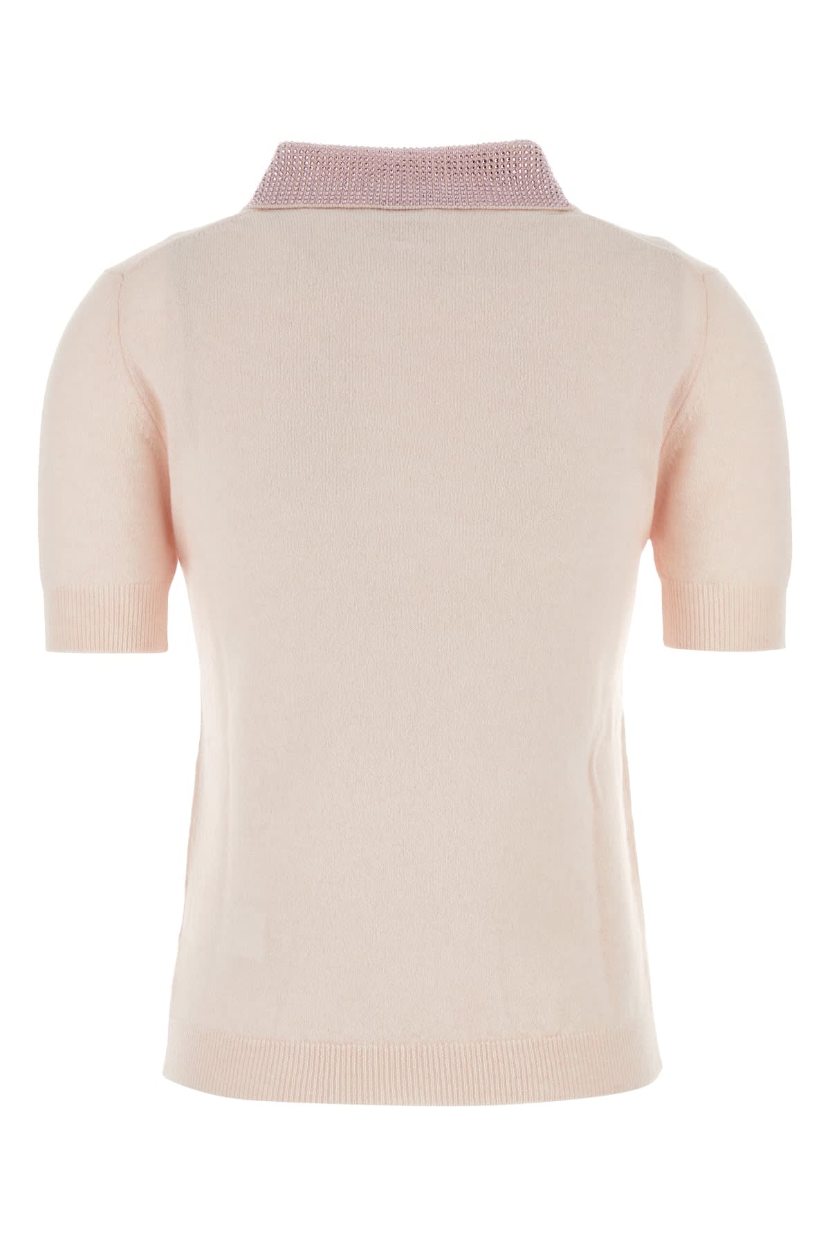 Shop Blumarine 4m095a Polo Knit+strass In Powderpink