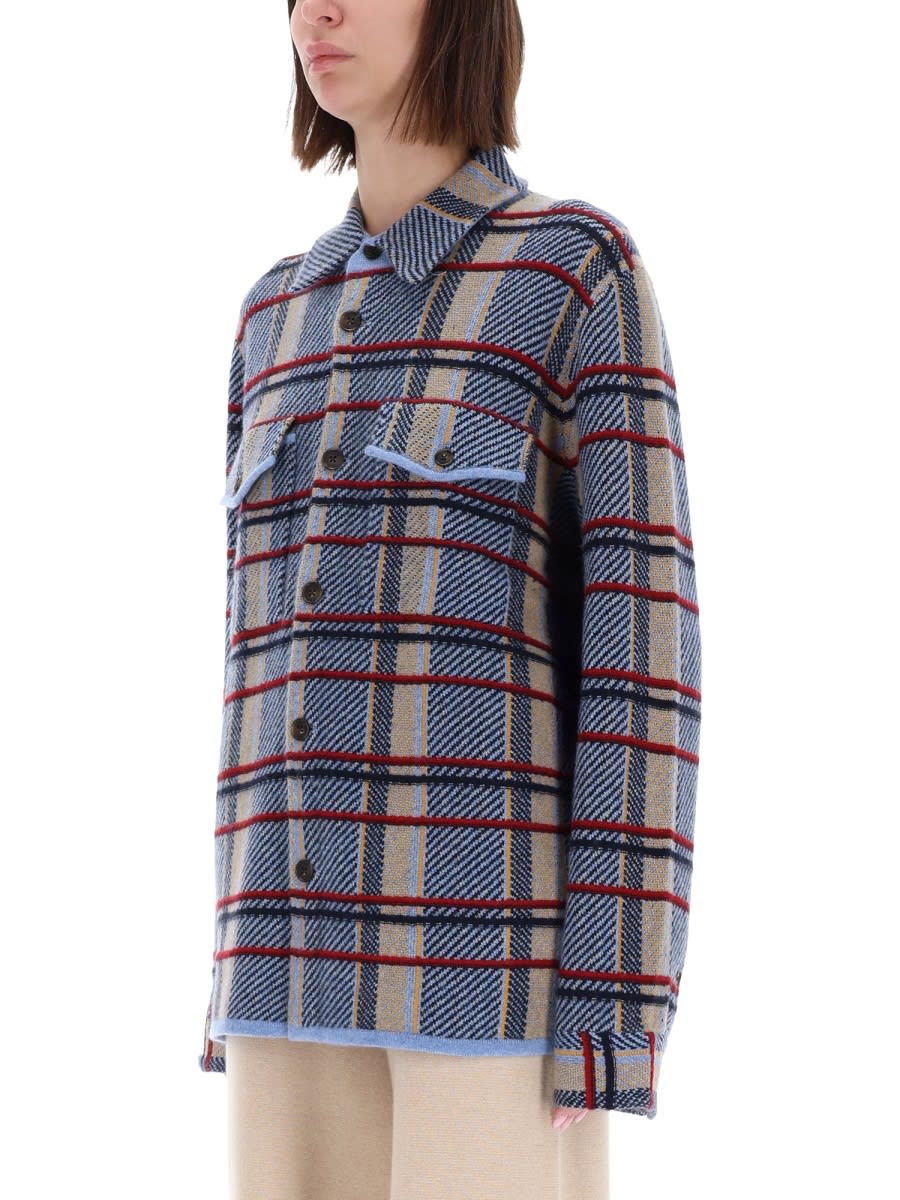 Guest In Residence Plaid Work Shirt In Blue