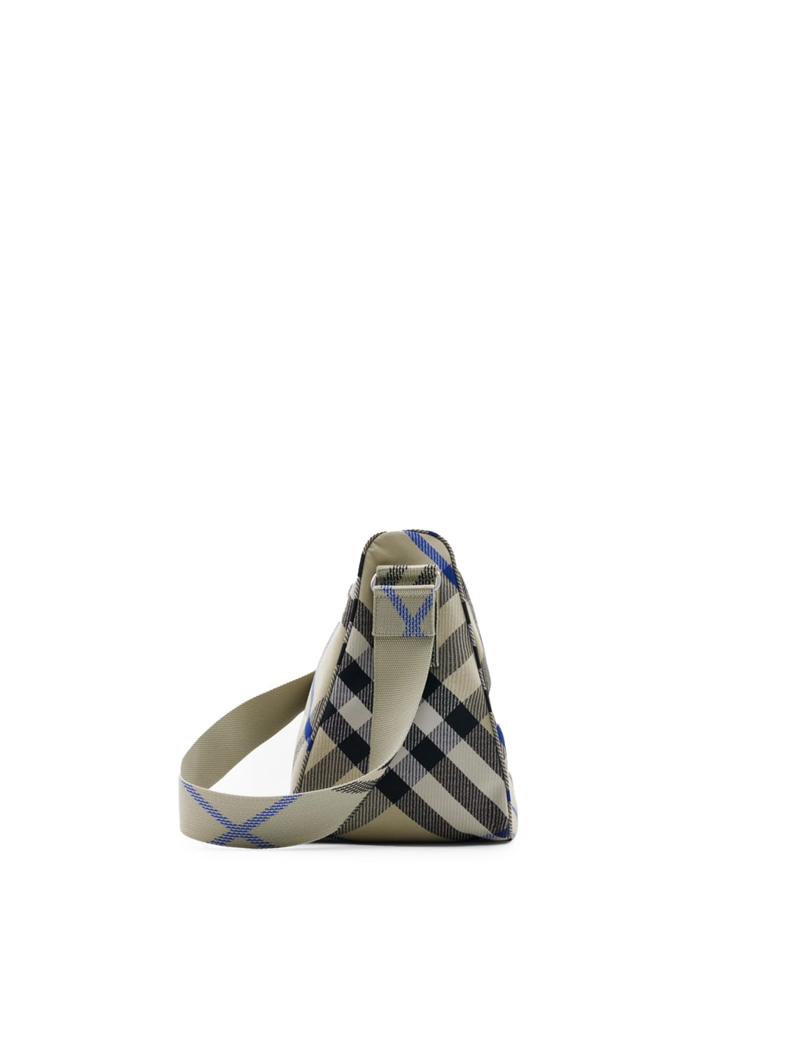 Burberry Check Crossbody Bag In Grey