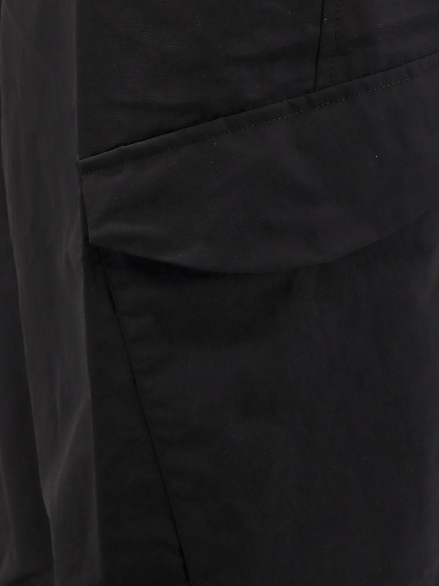 Herno Laminar Tech-popeline Cargo Trouser In Black