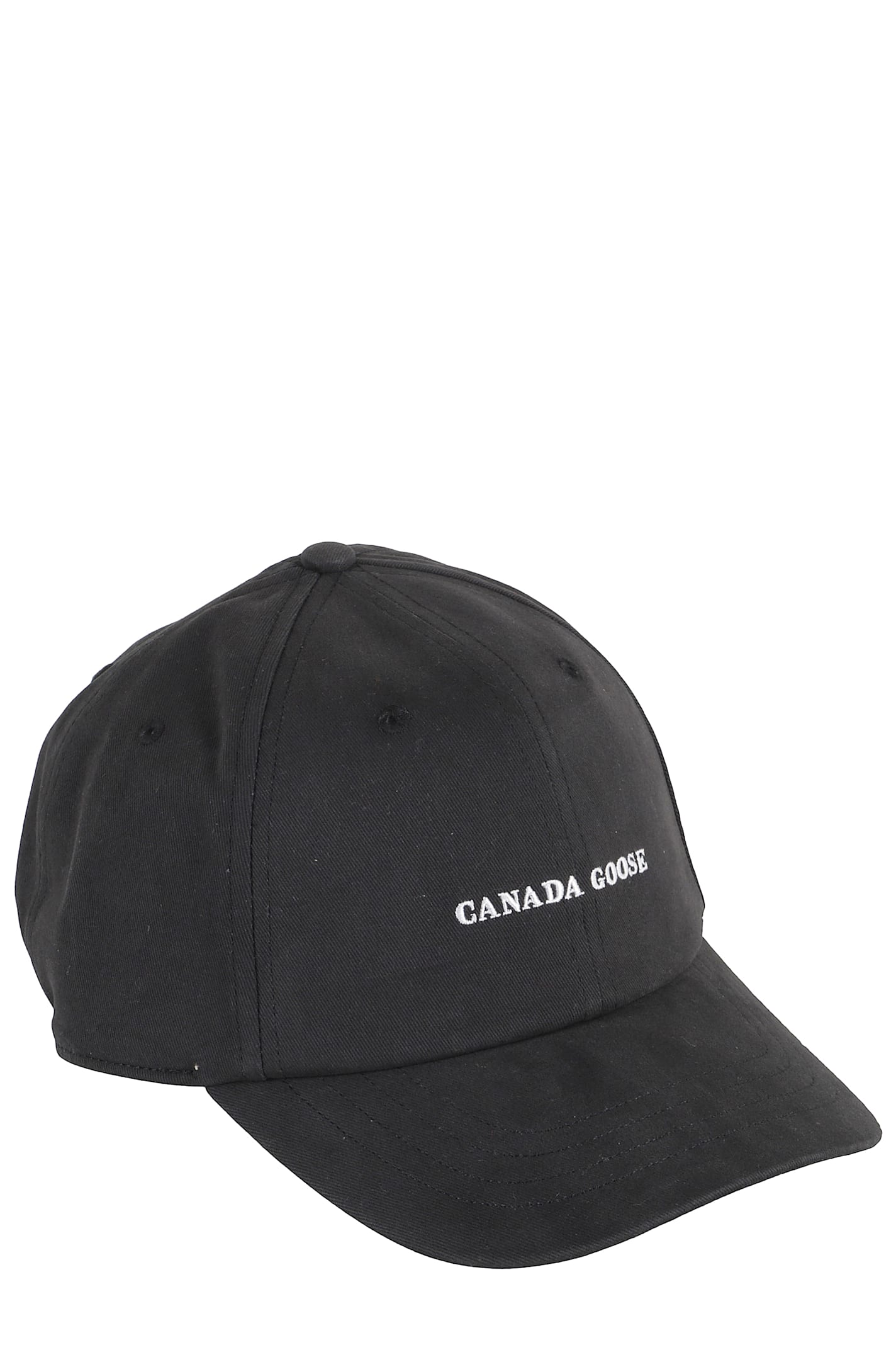 Canada Goose Classic Black Baseball Cap With Embroidered Logo In Gray