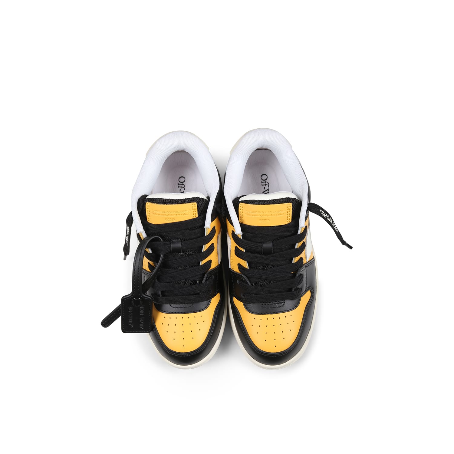 Off-white Yellow Sneakers For Boy With Arrow In Yellow