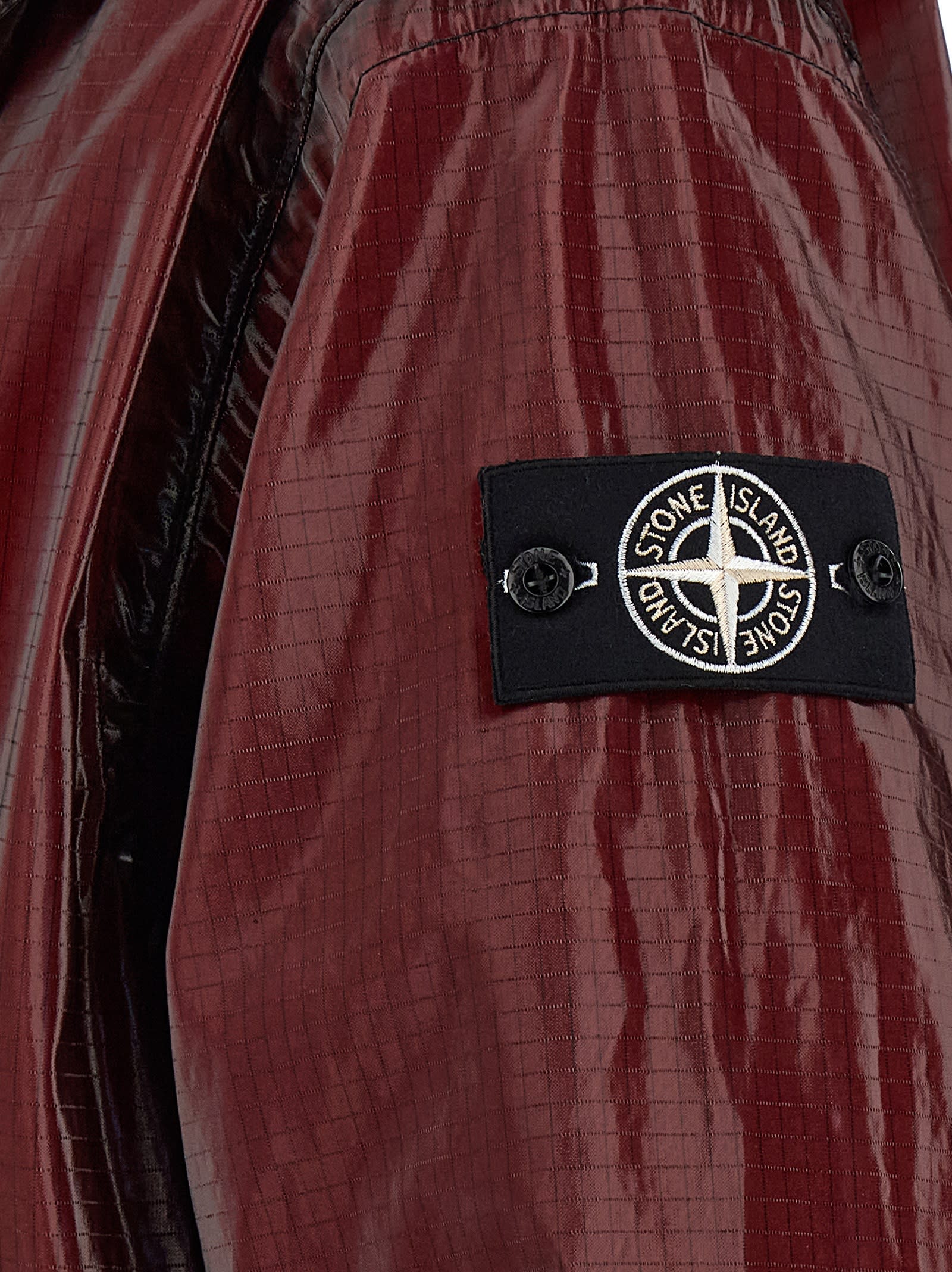 Stone Island 4100079 Uneven Ripstop Prismatico Puffer Jackets Bordeaux In Burgundy
