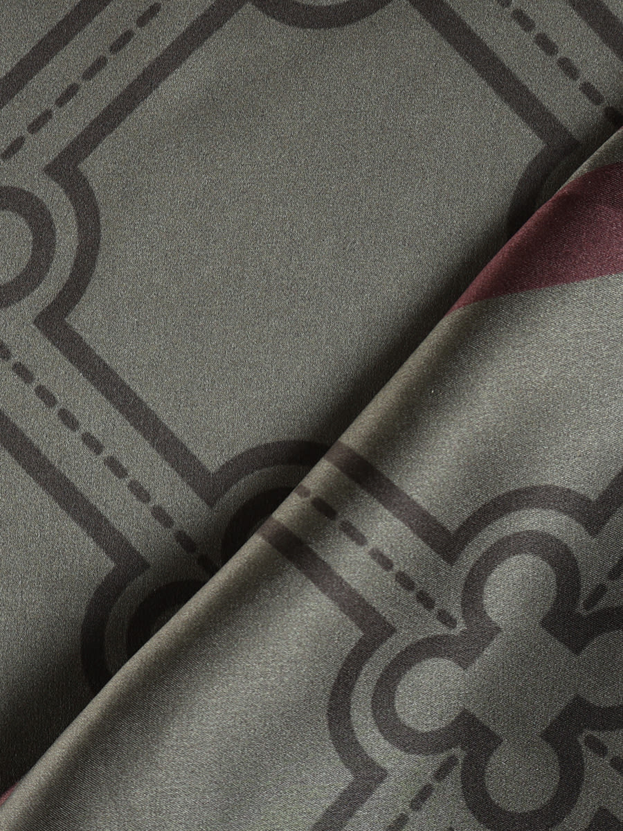 V73 Iris Silk Foulard In Green