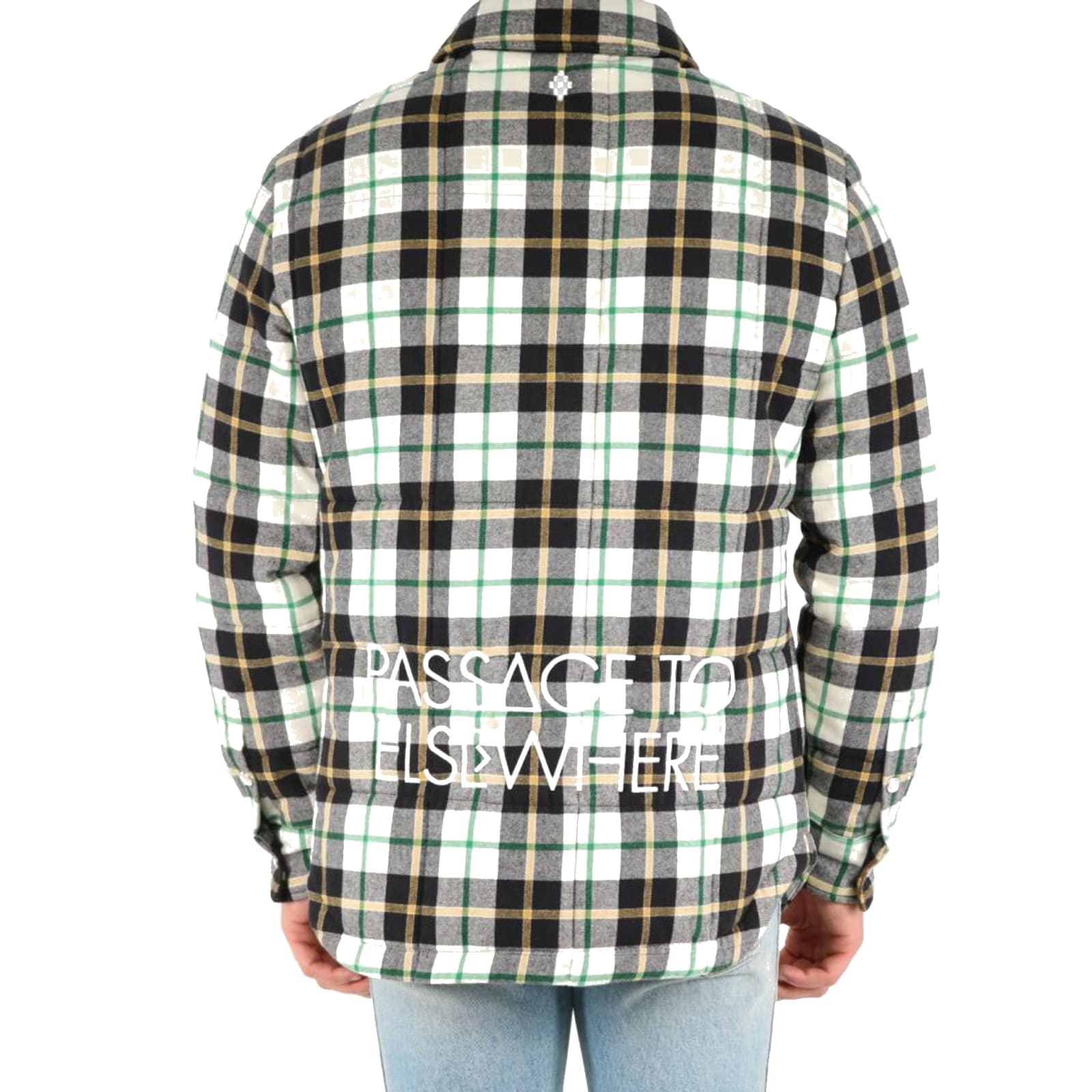 Shop Marcelo Burlon County Of Milan County Of Milan Tartan Padded Shirt In Black