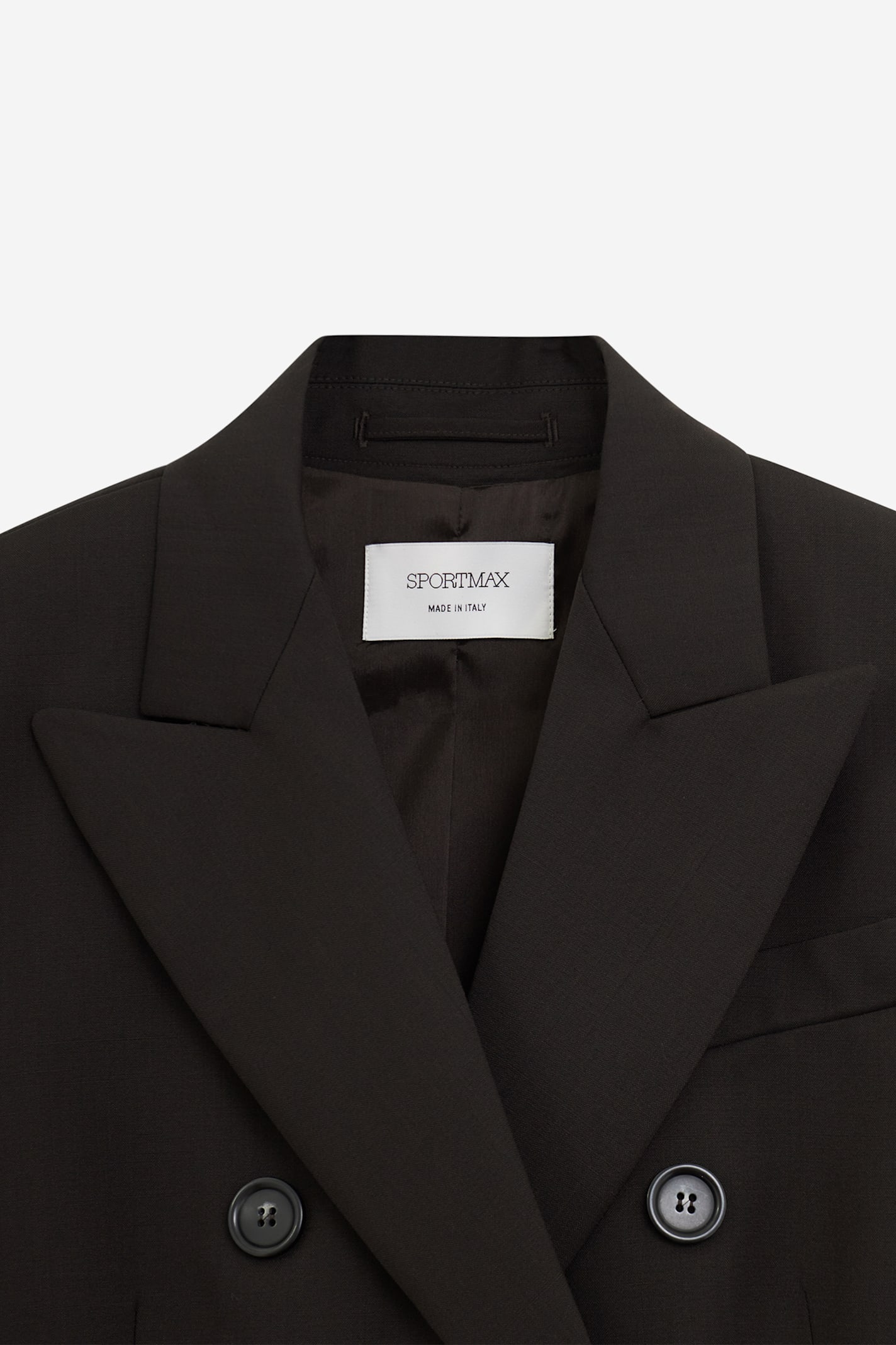 Sportmax Double-breasted Wool Suit In Brown