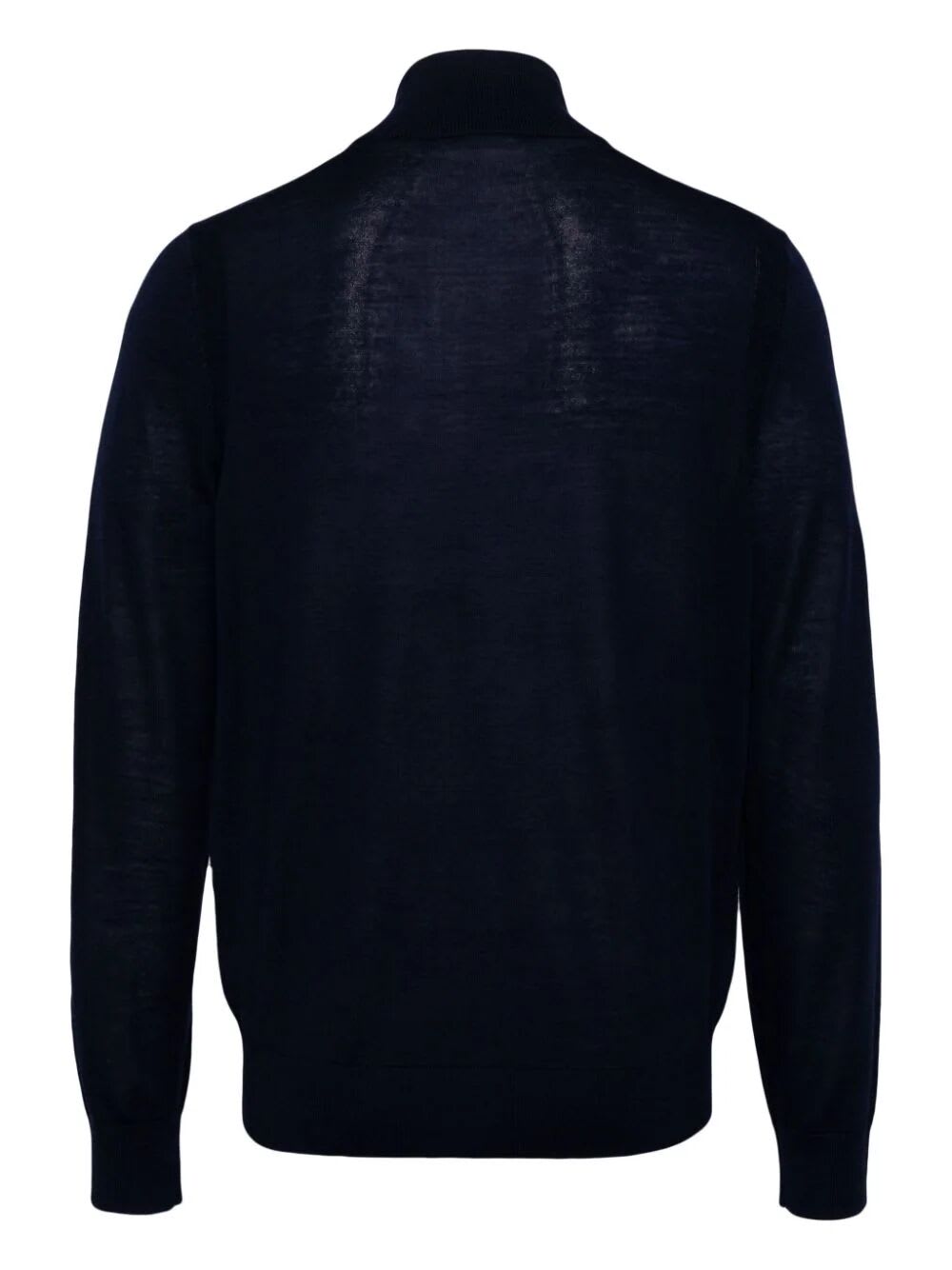 Shop Paul Smith Mens Sweater Zip Neck In Dk Na