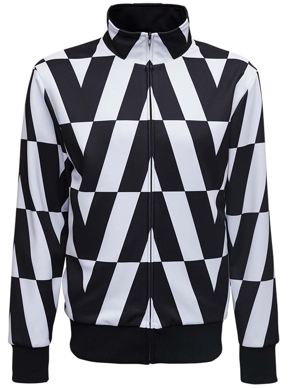 Valentino Technical Cotton Sweatshirt With Macro Optical Print