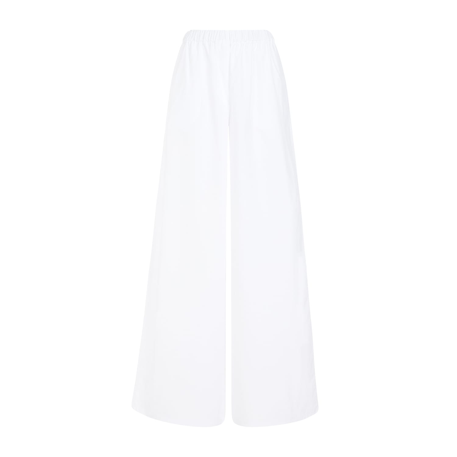 Shop Max Mara Navigli Cotton Popeline Pants In Bianco