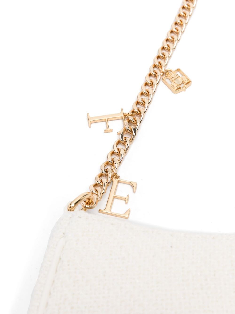 Shop Elisabetta Franchi Shoulder Bag In Ivory