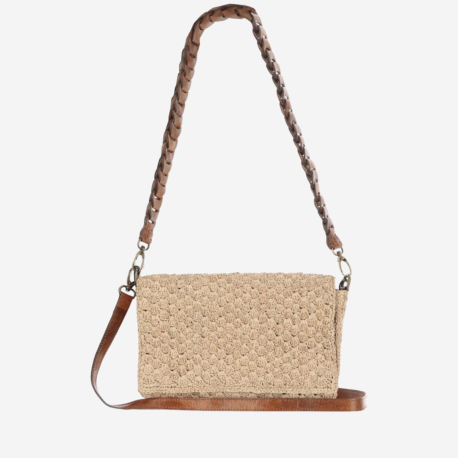 Sonia Bag In Raffia And Leather