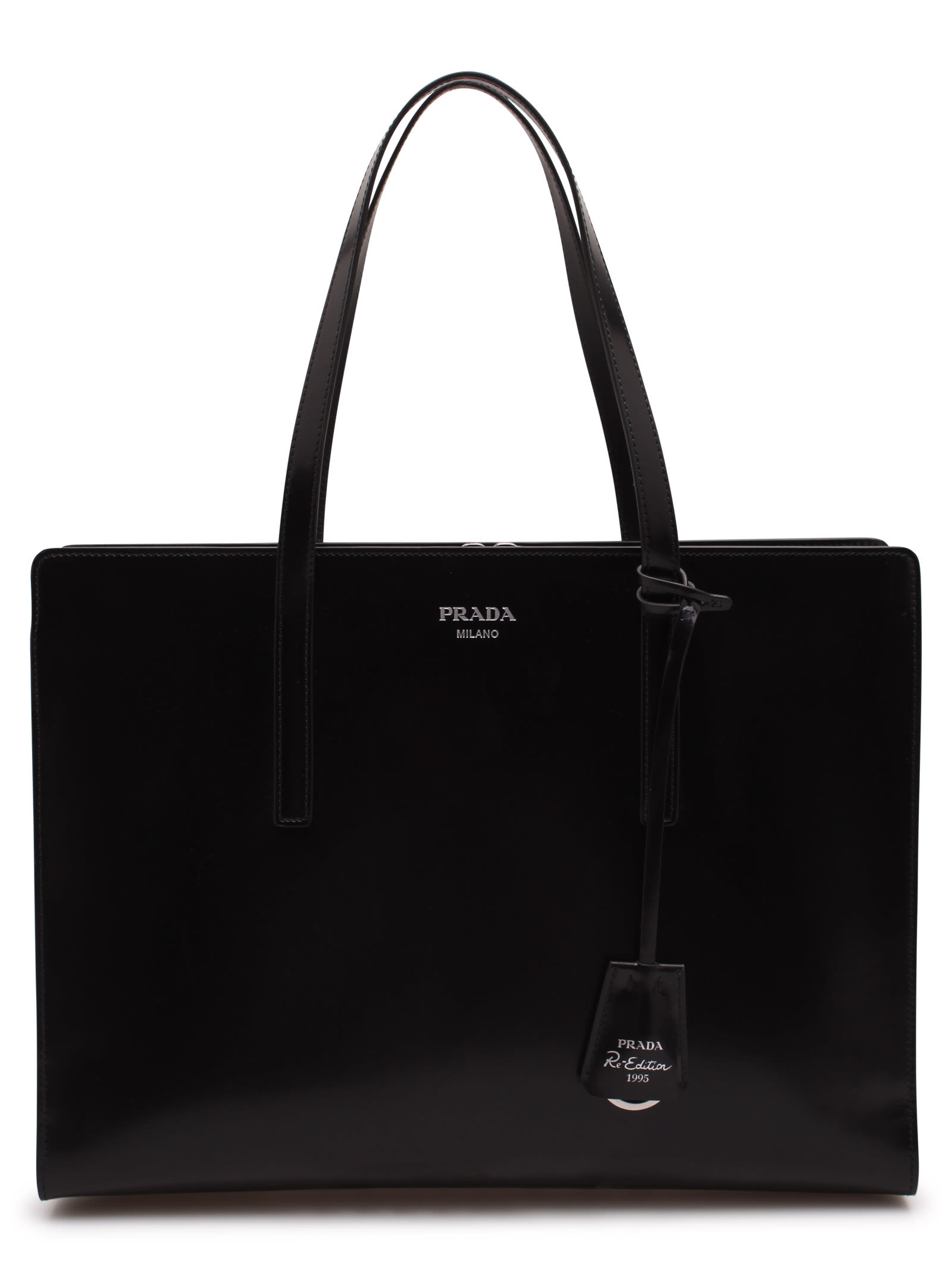 Prada Re-edition 1995 Leather Tote Bag In Black | ModeSens