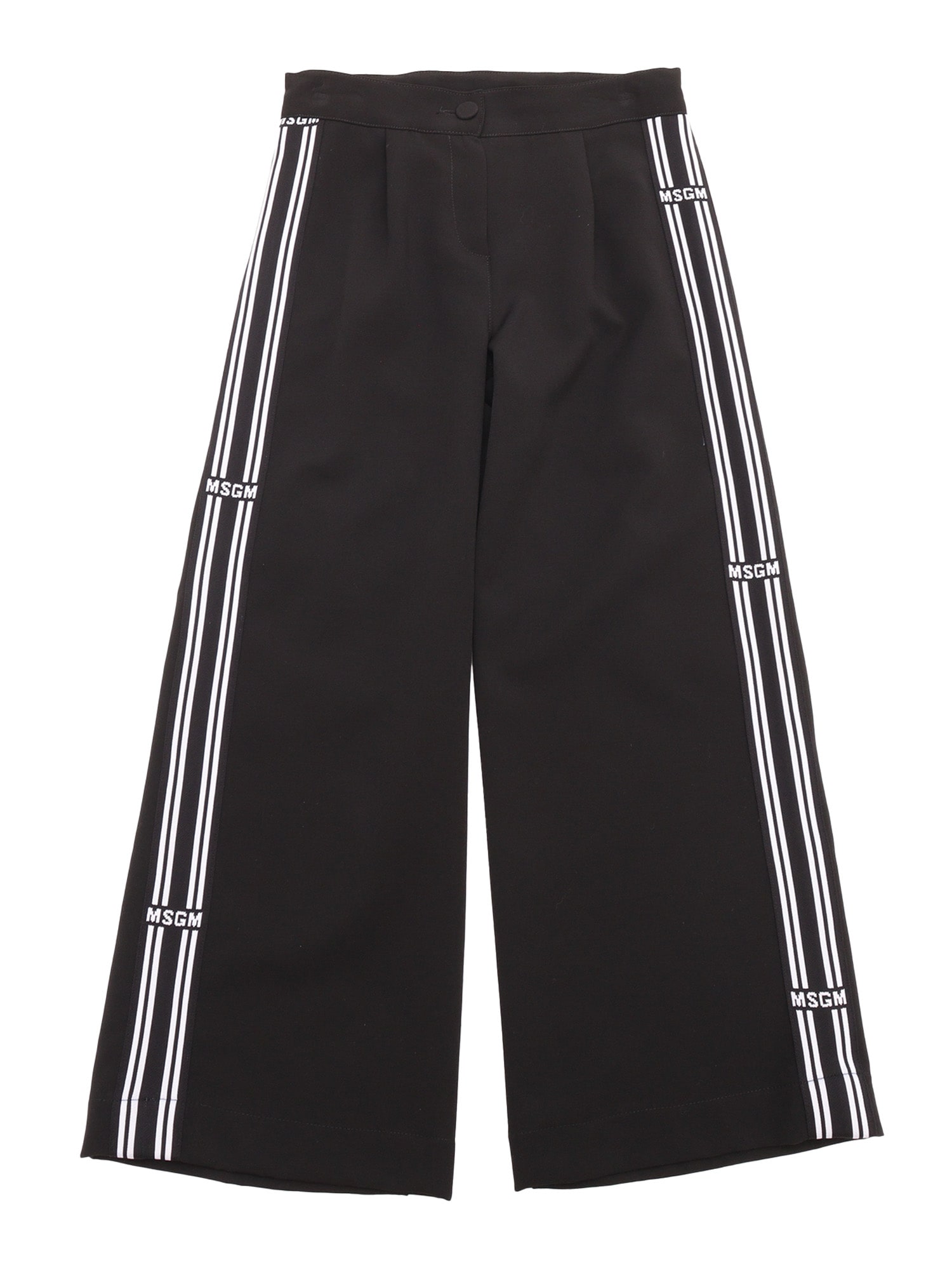 MSGM FABRIC TECNICAL PANTS GIRL NERO/BLACK