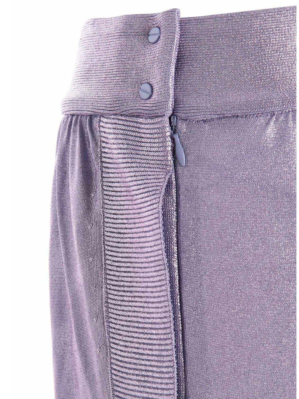 Shop Tom Ford High-rise Metallic Effect Trousers In Lilac