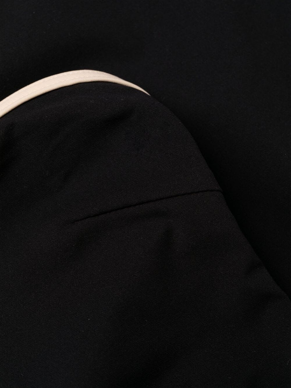 Shop Totême Stripe Edge Strapless Swimsuit In Black