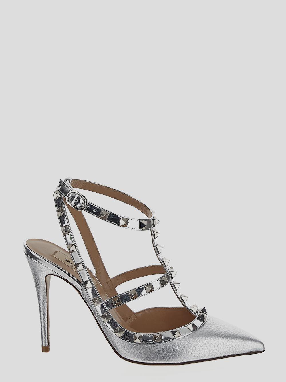 Rockstud Pointed Toe Caged Pumps