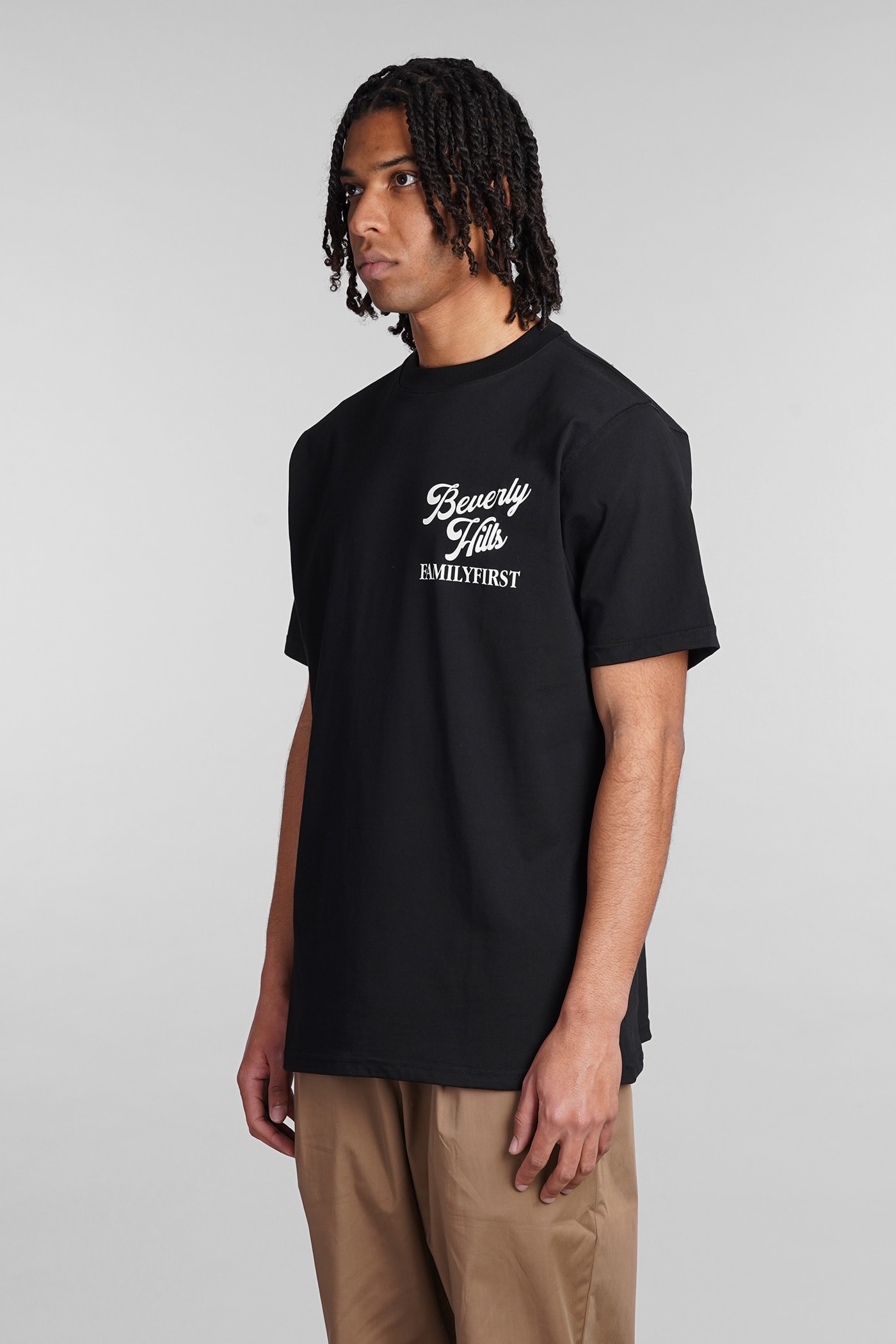 Shop Family First Milano T-shirt In Black Cotton