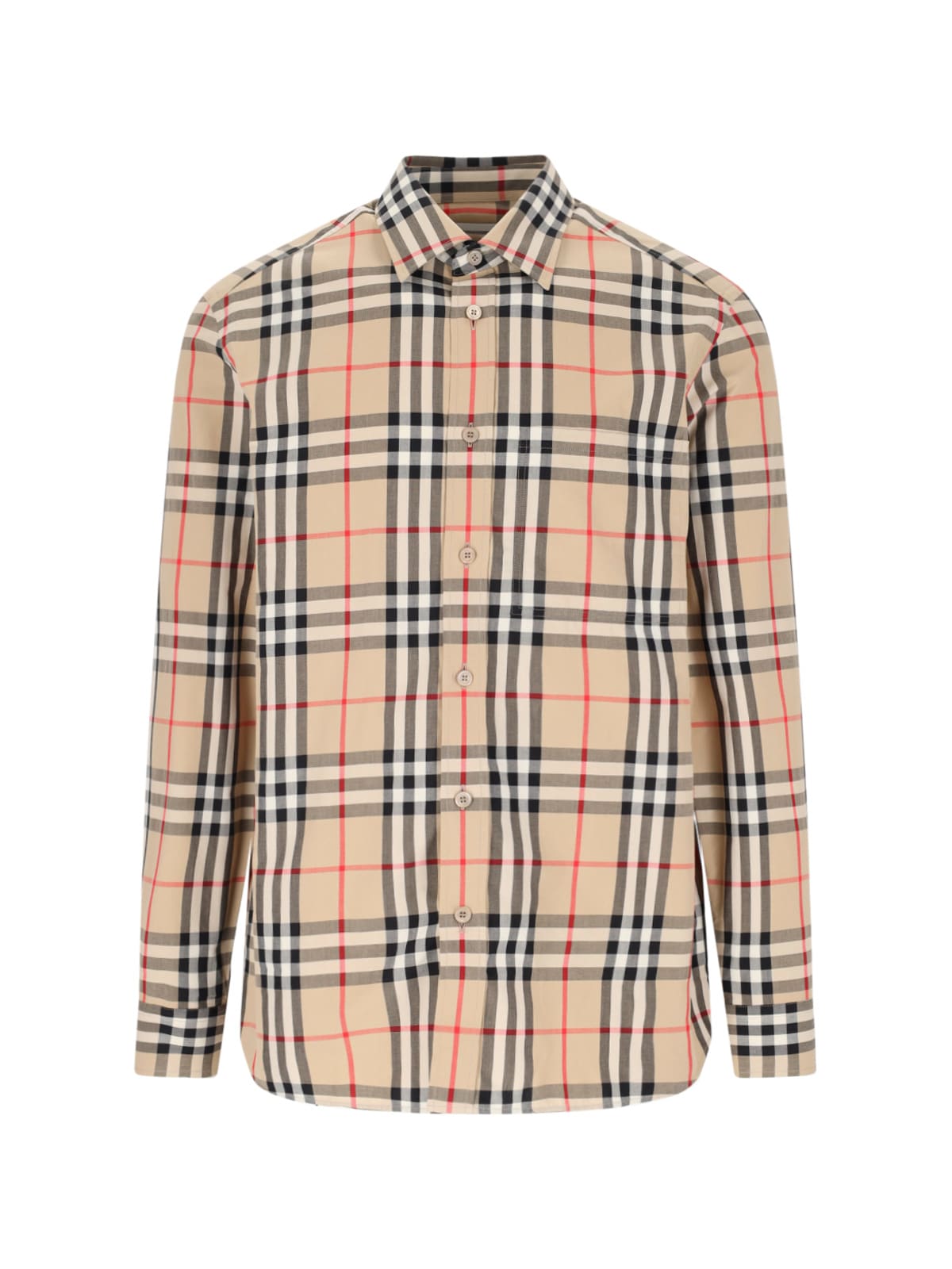 Burberry In Cotton With Vintage Check Pattern In Neutral