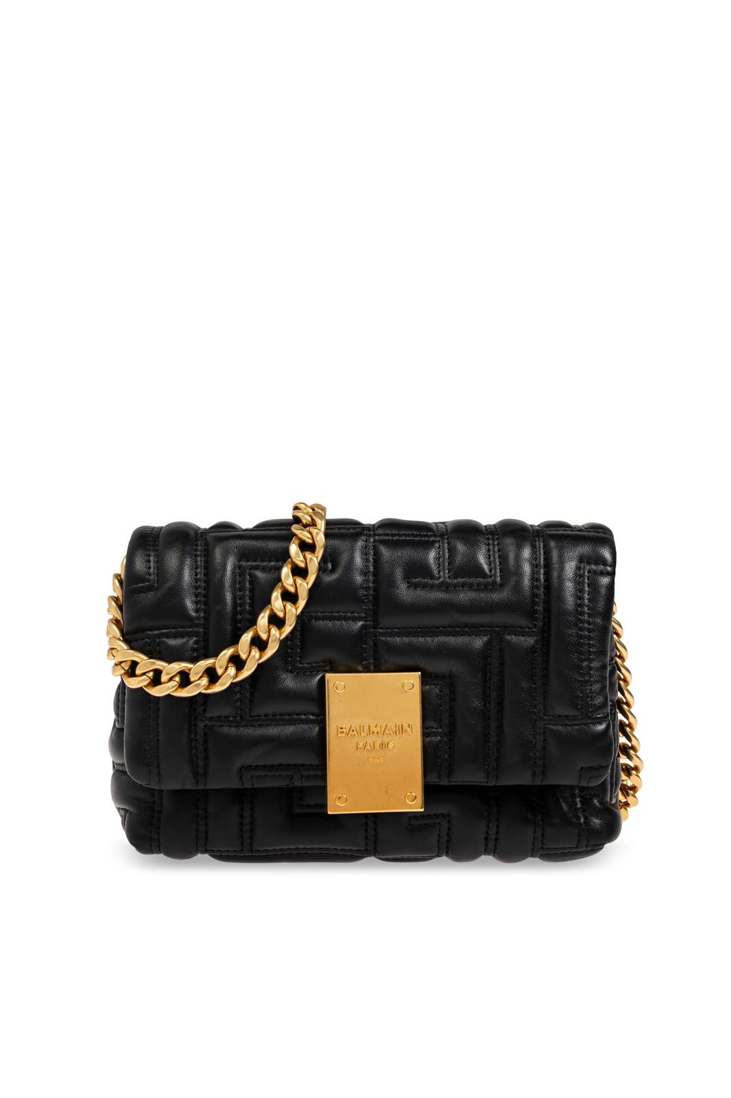 Shop Balmain 1945 Soft Quilted Mini Shoulder Bag In Black