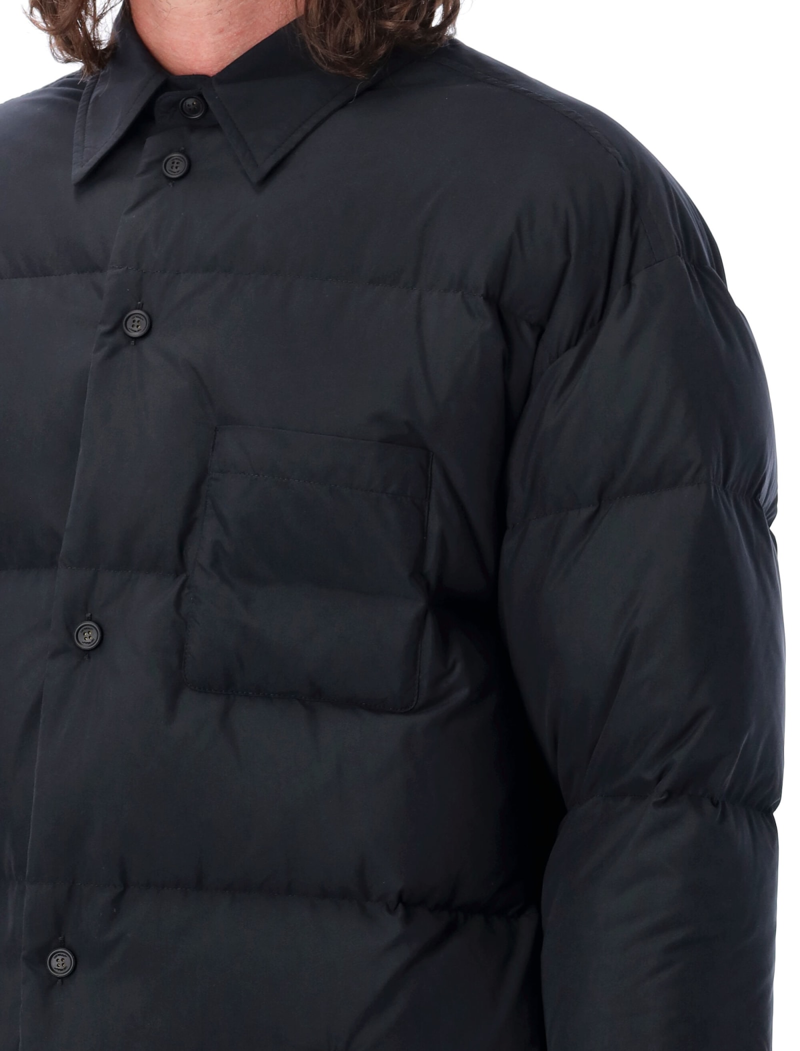 Off-white Off White Men Black Polyester Down Jacket In Black