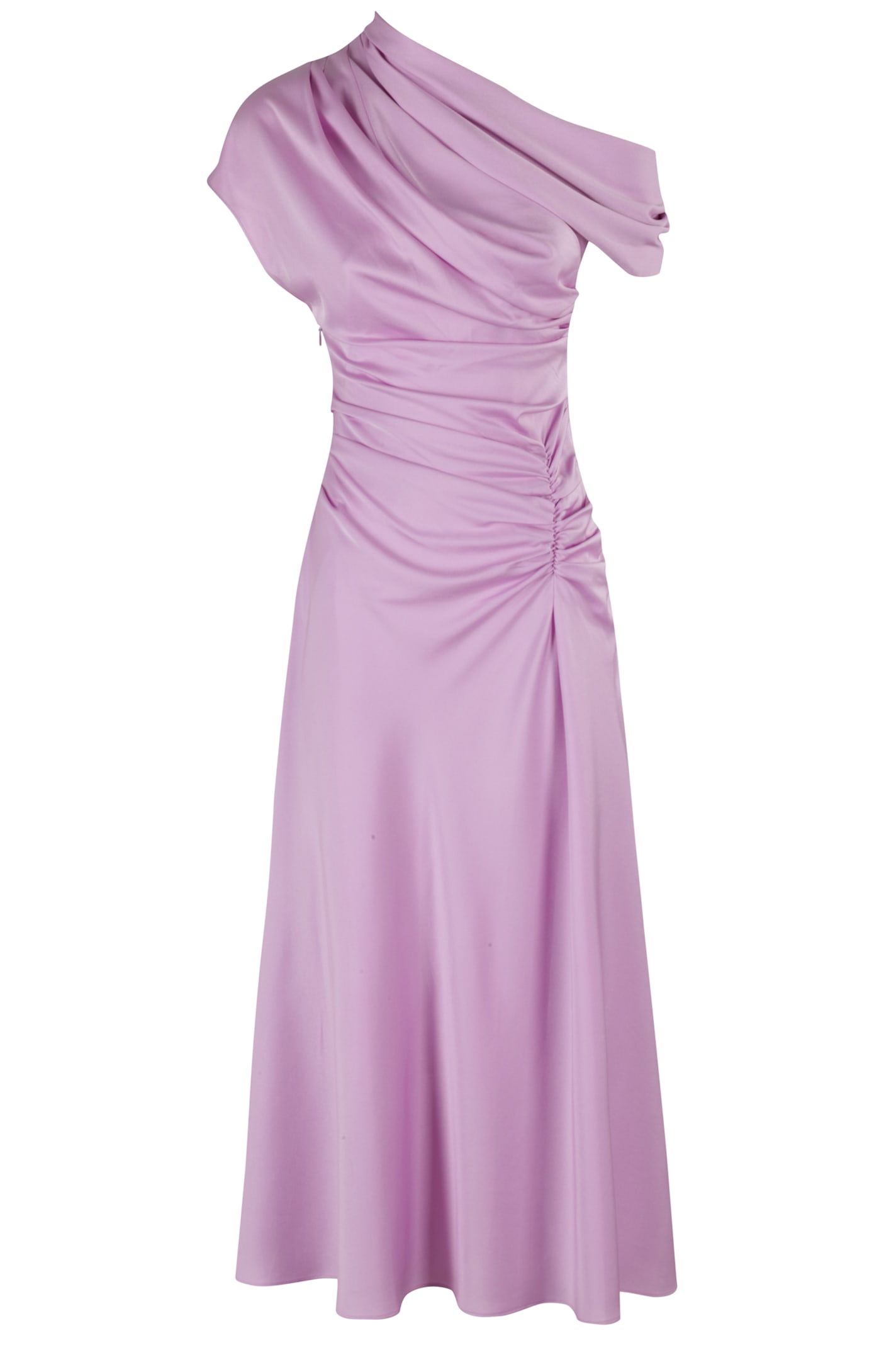 Joanna Asymmetrical Shoulder Midi Dress