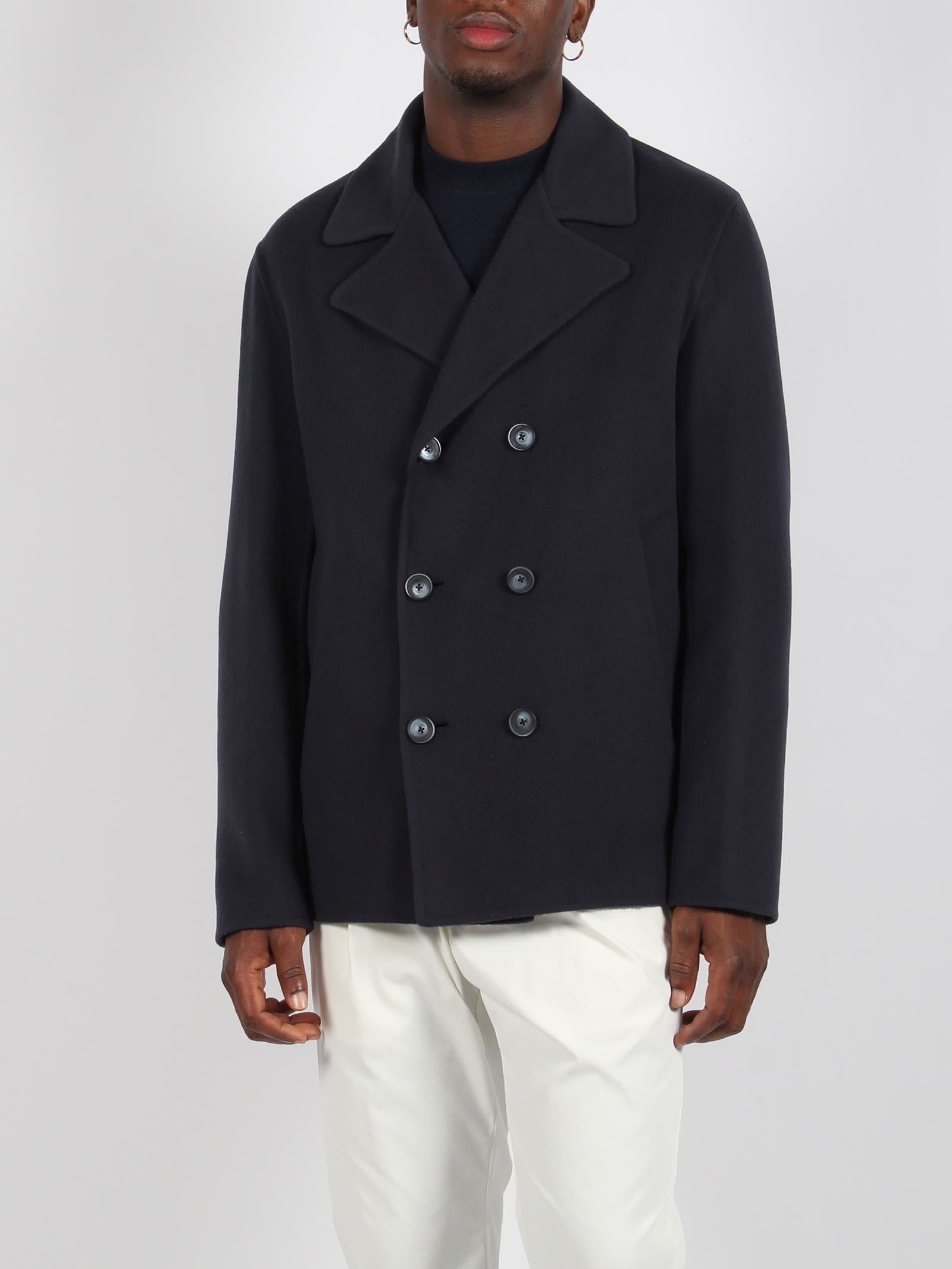 HERNO NEW MODERN DOUBLE RESORT PEA COAT 