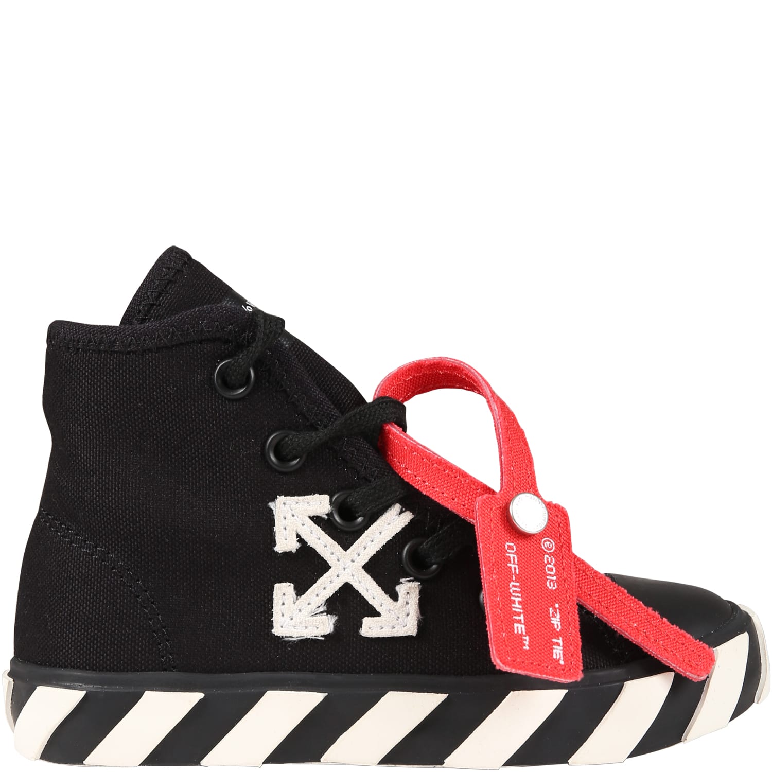 Off-White Black Sneakers For Kids With Iconic Arrows