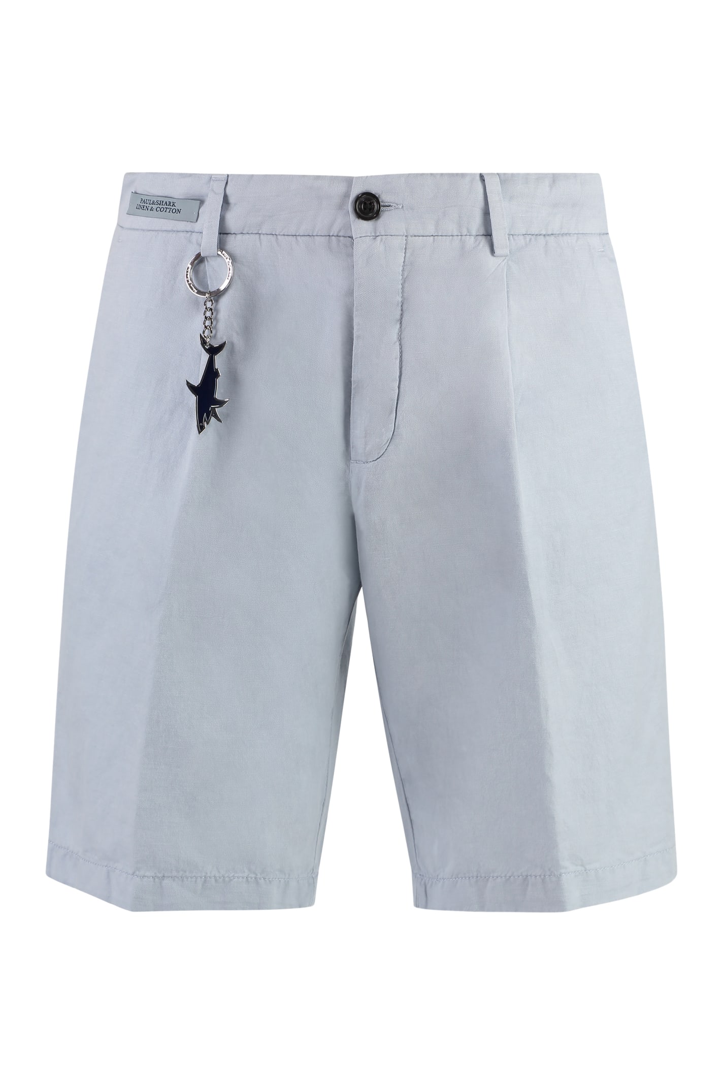 Paul&amp;shark Cotton And Linen Bermuda-shorts In Light Blue