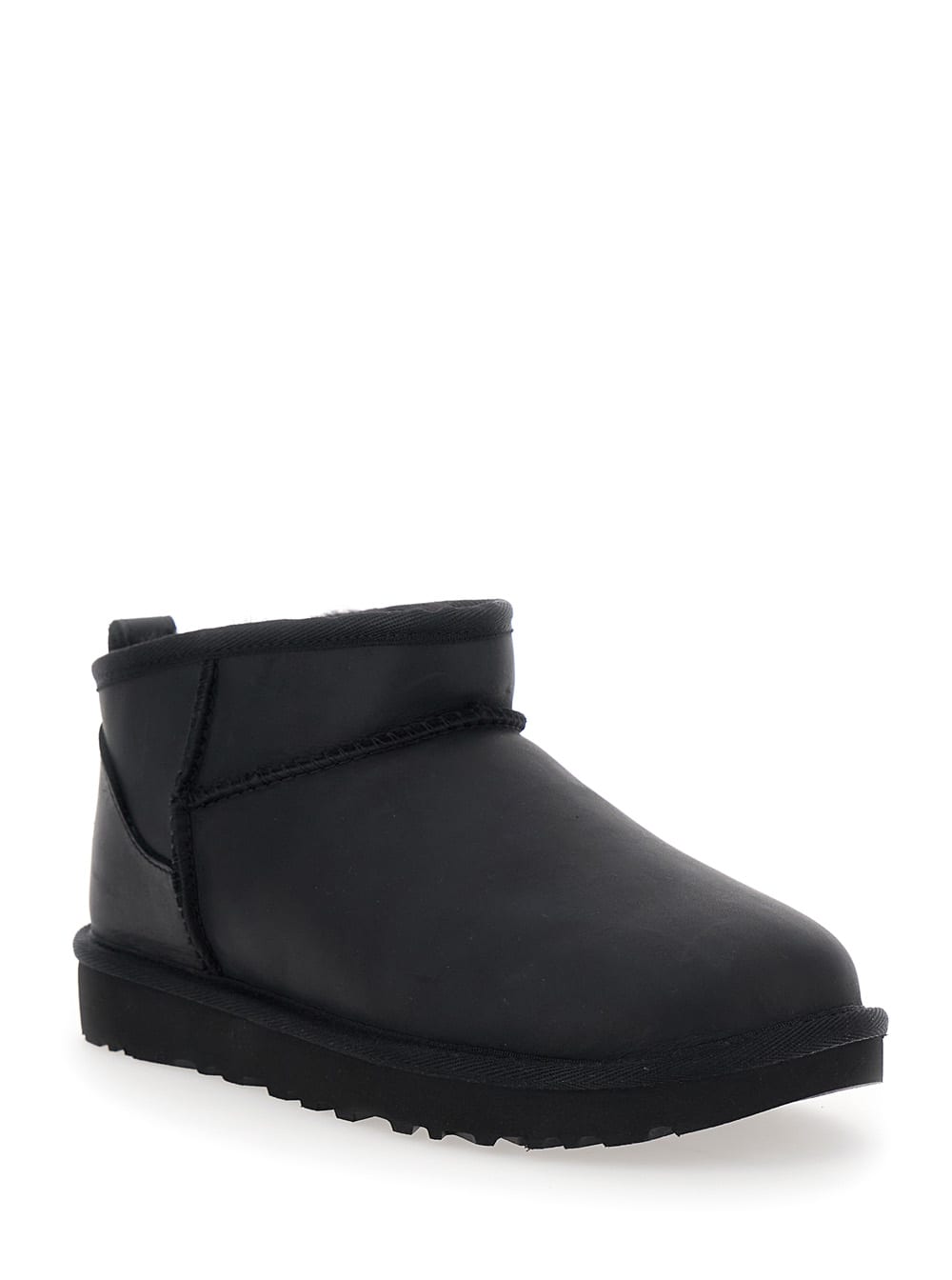 Ugg W Classic Ultramini Leather In Black
