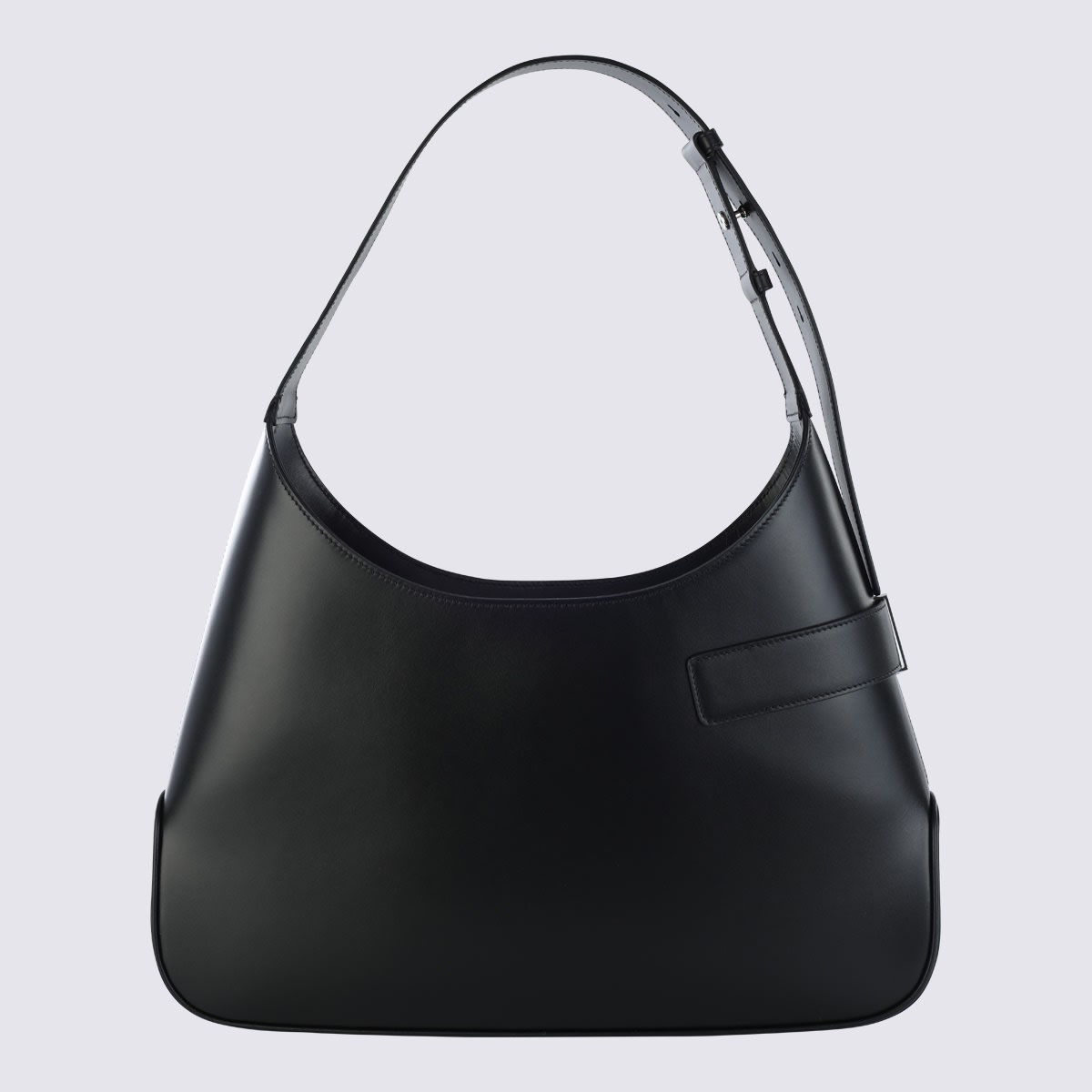 Shop Ferragamo Black Leather Arch Large Shoulder Bag