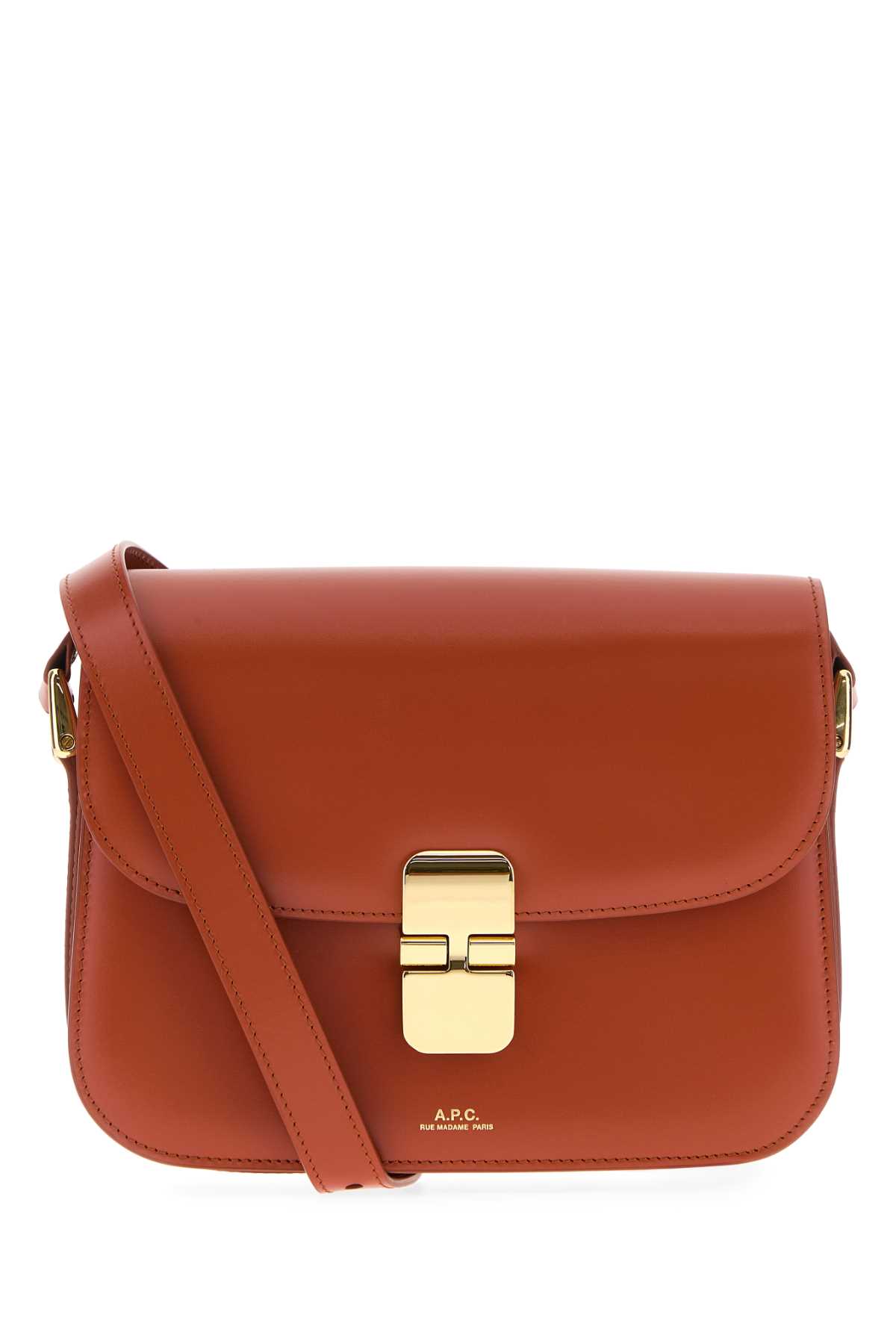 Apc A.p.c. Brick Leather Small Grace Crossbody Bag