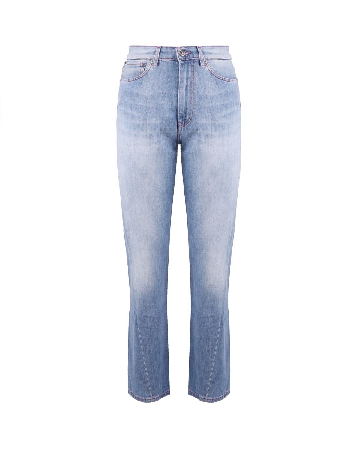 Shop Dondup Jeans Twisted Regular In Light Blue