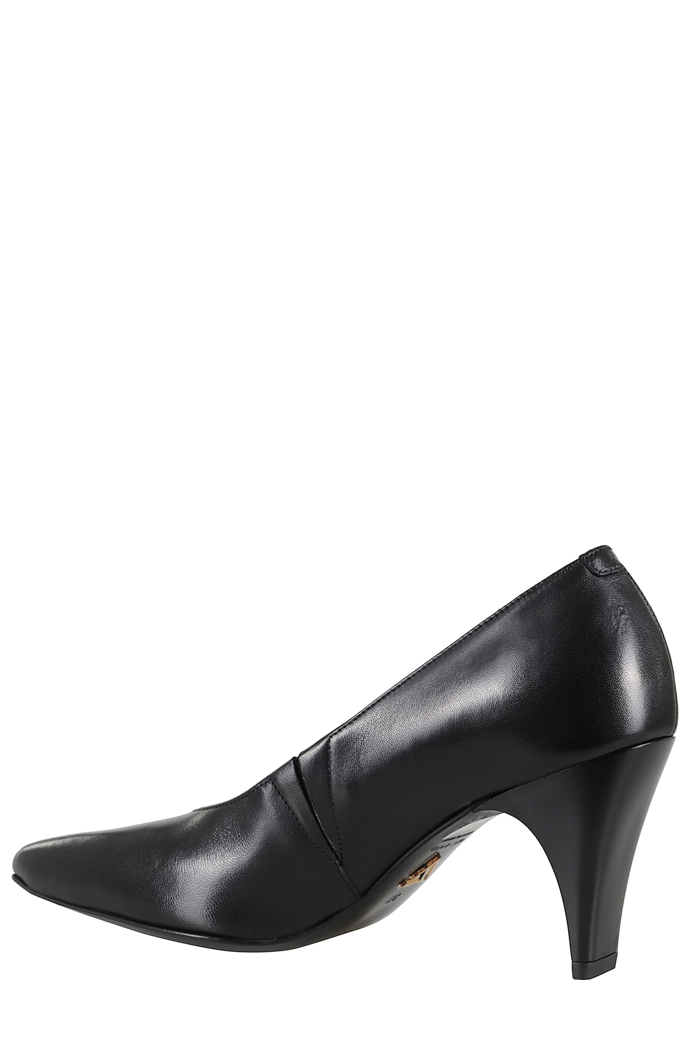 Giampaolo Viozzi Pointed Toe Leather Pumps In Black